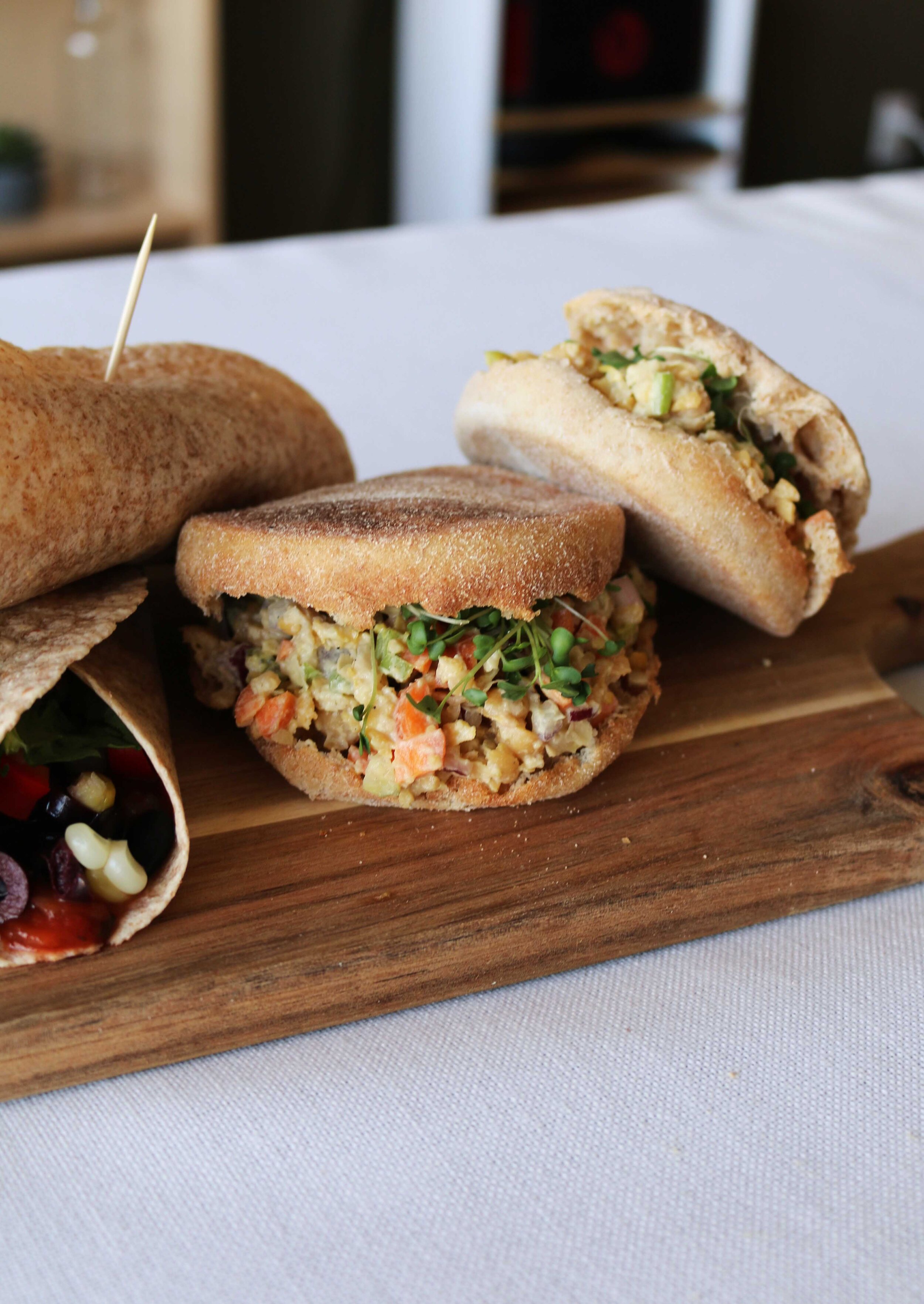Mashed Chickpea Salad Sandwich