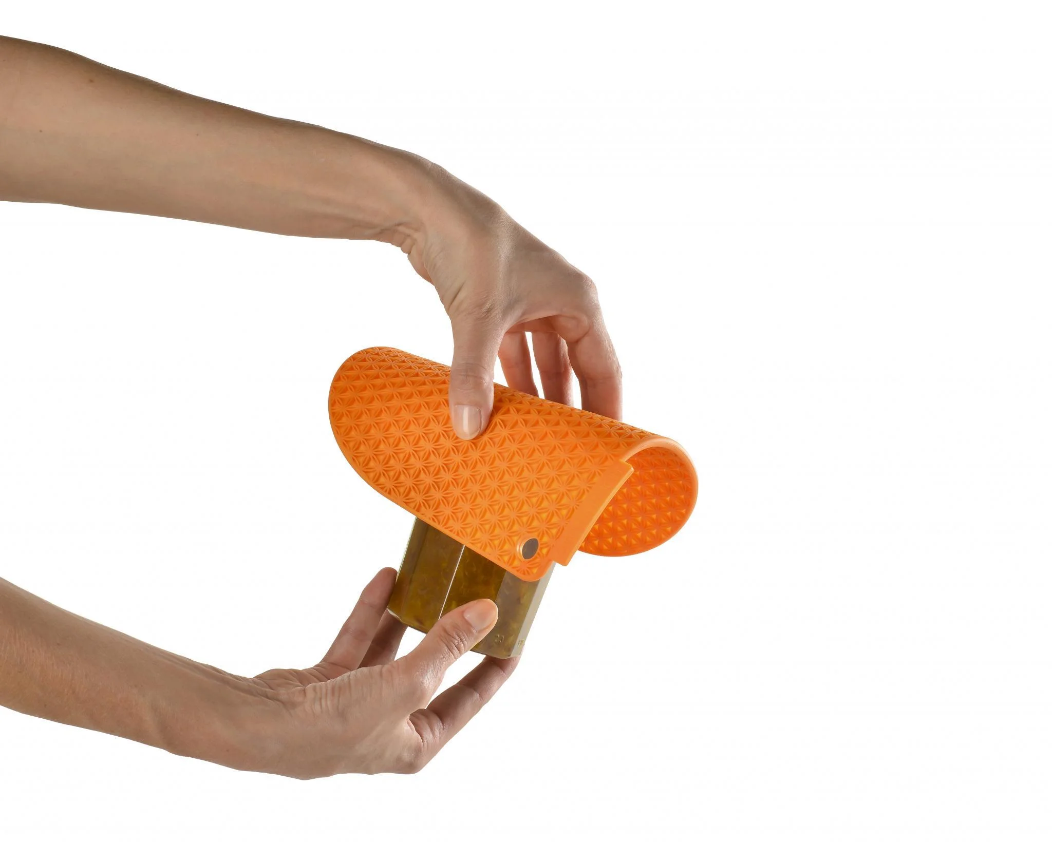 Orange Honeycomb Pot Holder