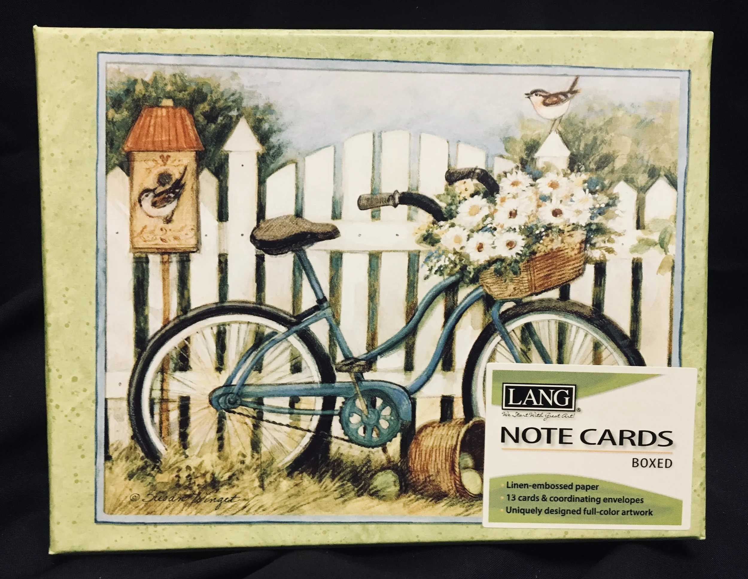 Blue Bicycle Boxed Note Cards 