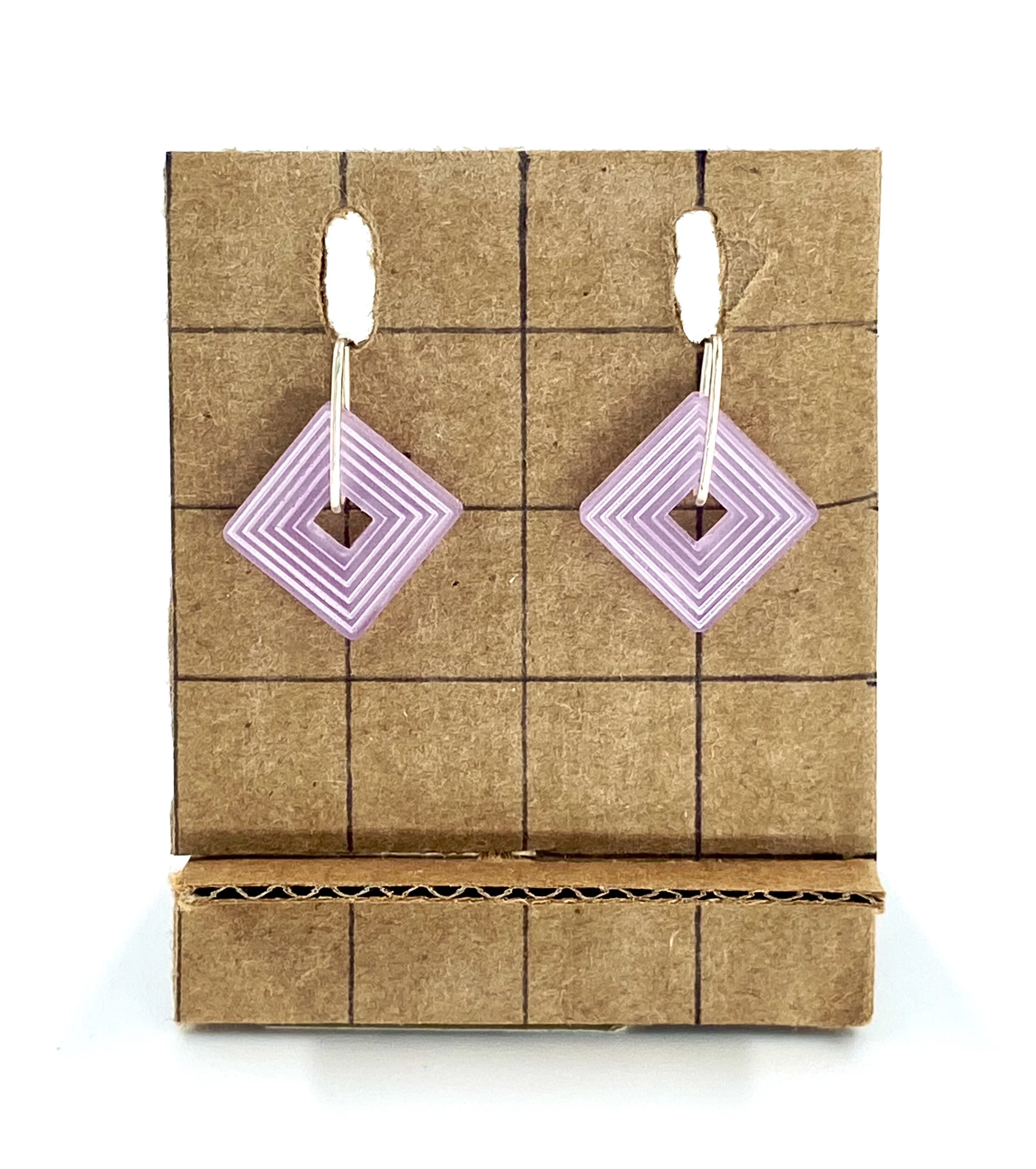 Square Purple Earrings