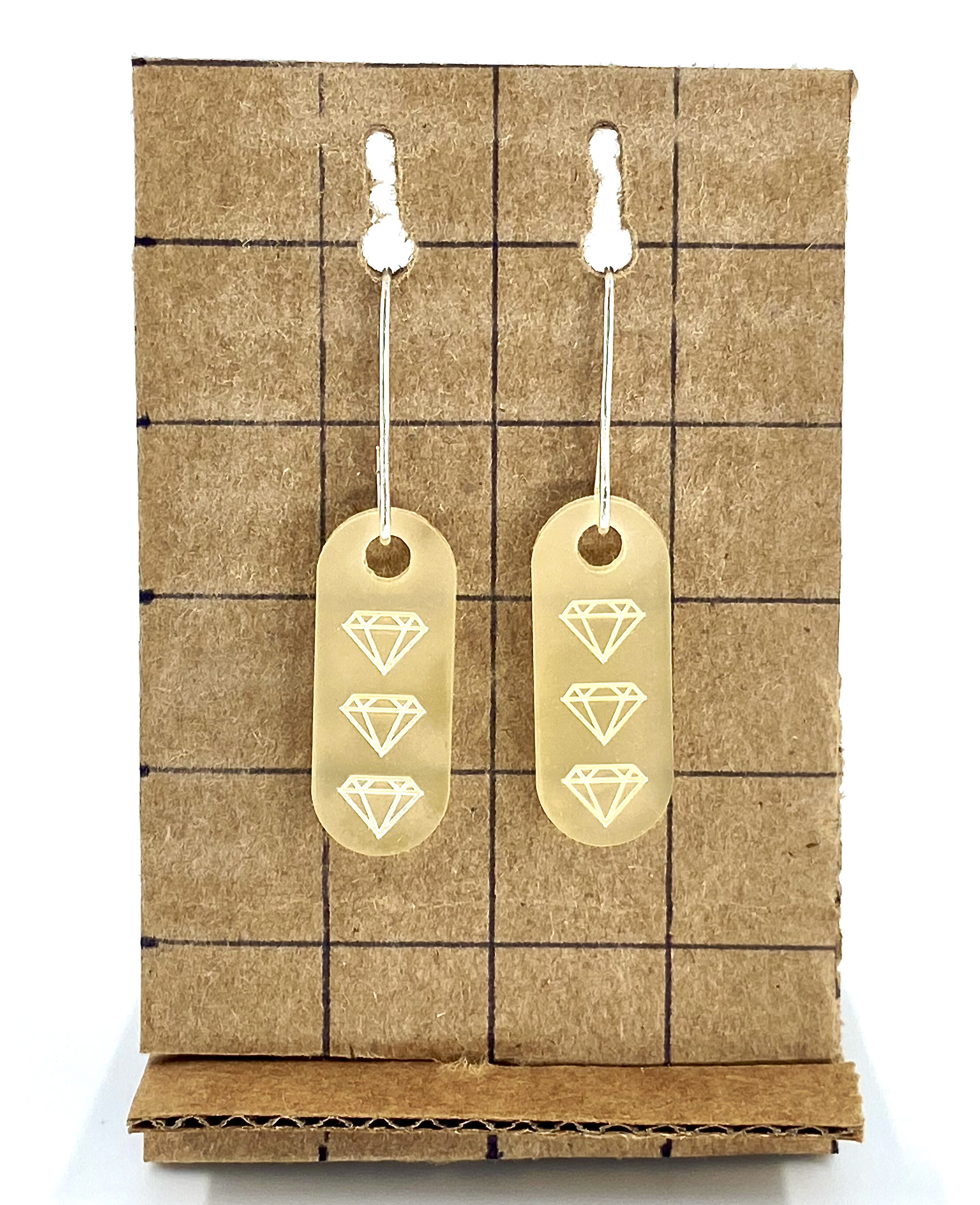 Tan Ovals with Diamonds