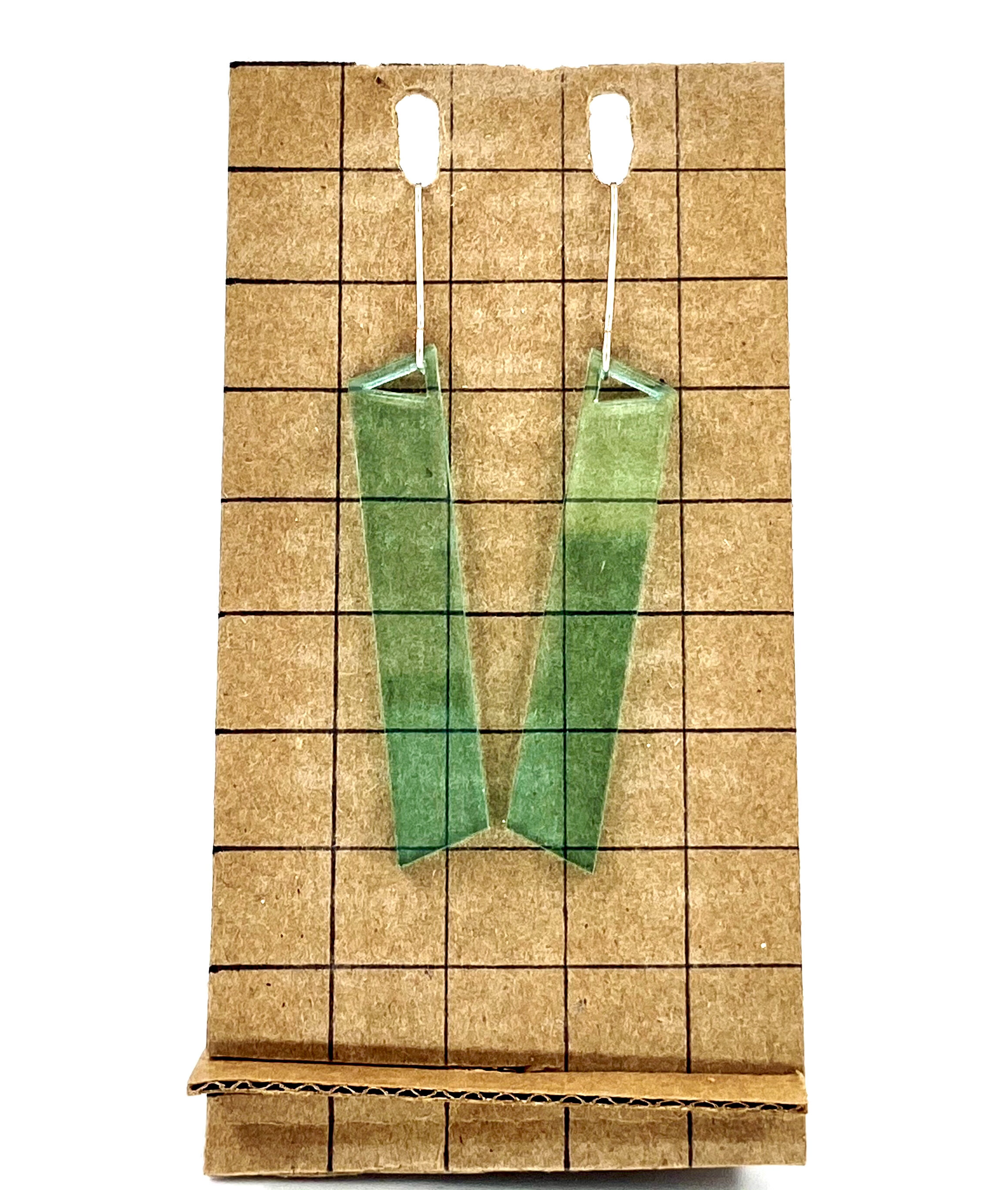 Clear-Blue Long Danglers