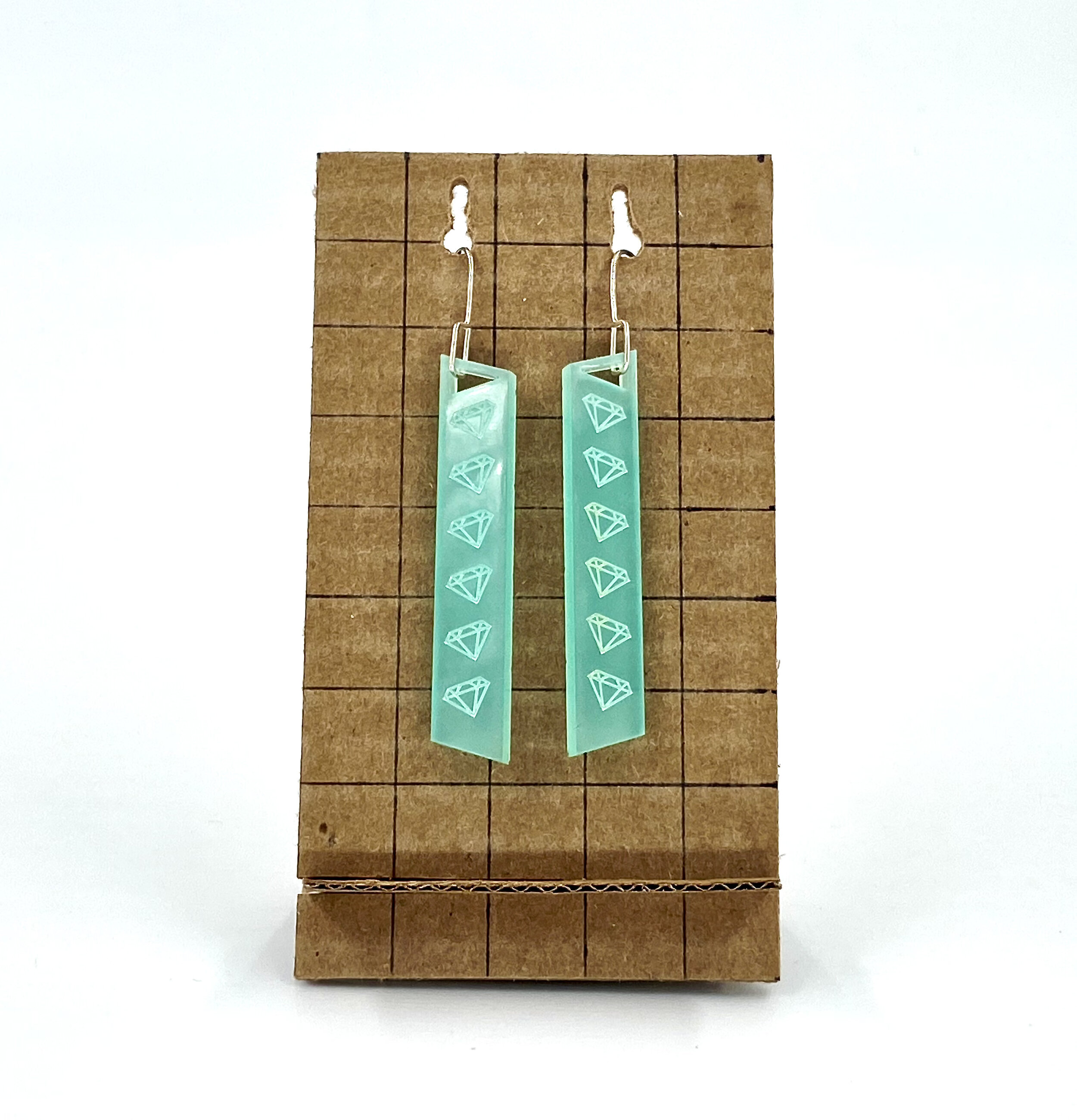 Offset Teal Danglers