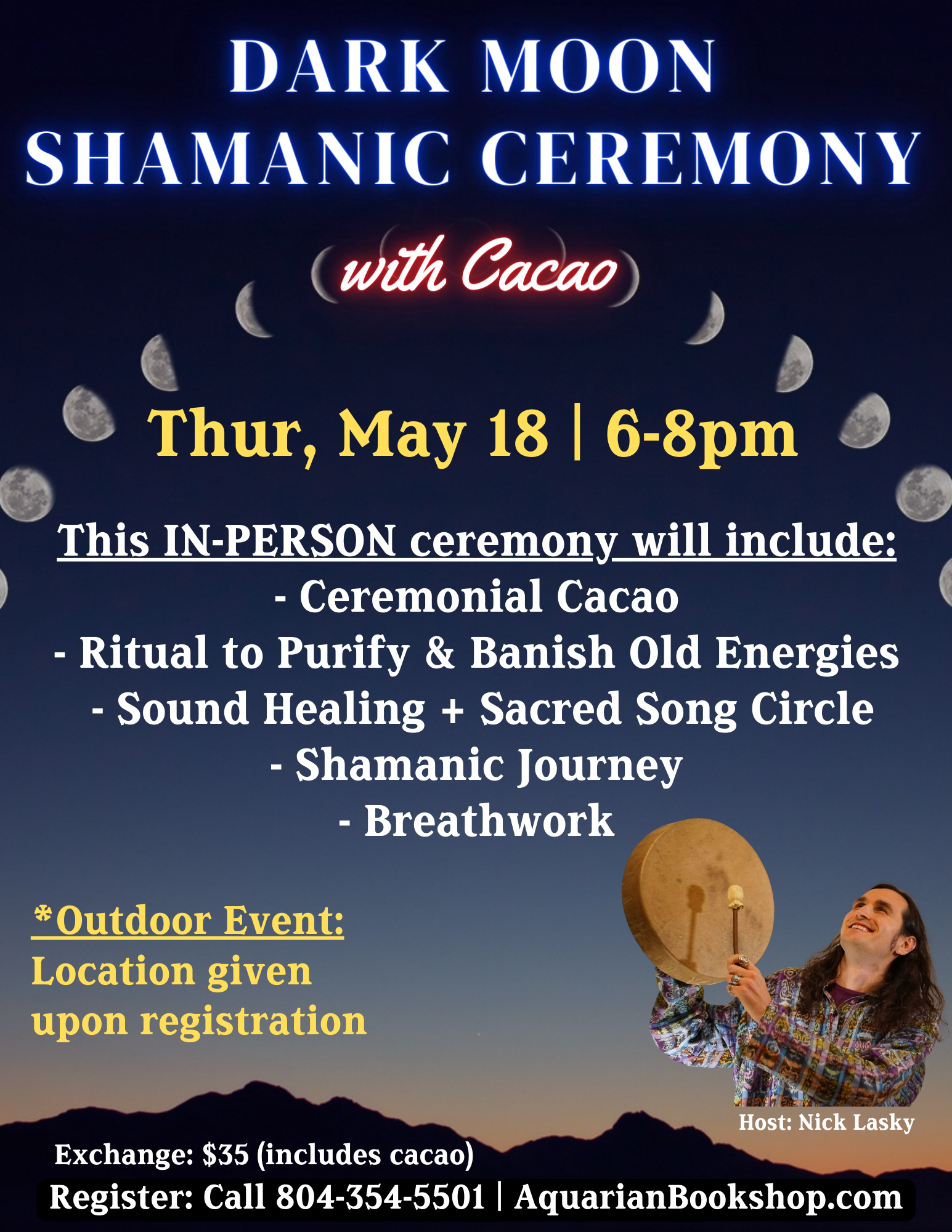 Dark Moon Shamanic Ceremony with Cacao