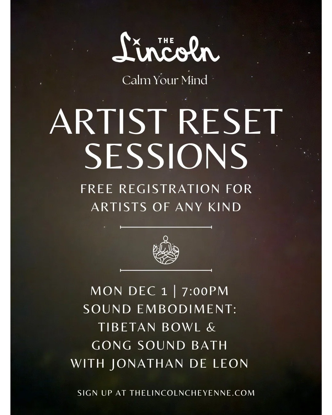 NEW SERIES ANNOUNCEMENT - FREE FOR ALL ARTISTS!
Artist Reset Sessions is a free wellness series designed to support the mental, emotional, and creative health of musicians, artists, and cultural workers. Each session offers accessible practices like 