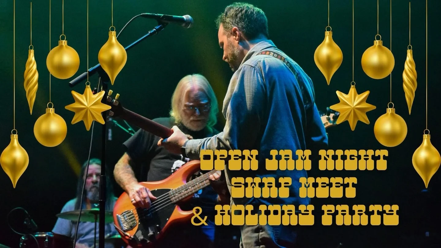 This Thursday we&rsquo;re celebrating the season with a special Open Jam Night Swap Meet Holiday Party - phew, that&rsquo;s a lot of name! 
Celebrate the season with your first drink on the house, and our very first Musician Swap Meet&mdash;bring any