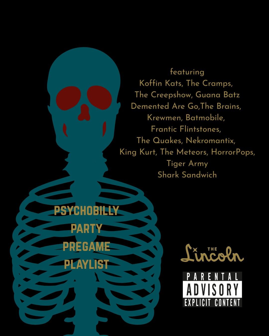 We made a playlist to get your engines revving for Koffin Kats this Saturday! It's designed to be the ultimate pyschobilly party pregame playlist, because actually WITNESSING Koffin Kats is the main event. 
Music critics and fans of psychobilly: How 