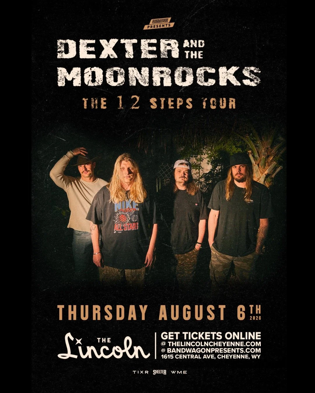 New Show Announcement: Dexter and @the_moonrocks  are playing the Lincoln on August 6. Register now for our presale, starting Thursday at 10:00 am! General on sale starts Friday at 10:00 am. 
Comment 12Steps and we'll DM you the link to register