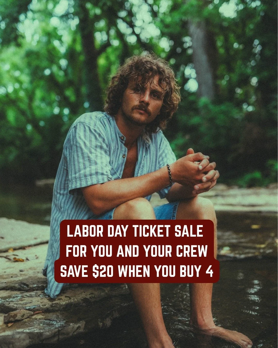 We're running a limited sale on @evanhoner  tickets for you and your friends!! Save $20 when you buy a pack 4. We are only selling a limited number of this package, and once they are gone they are gone. Valid thru Labor Day! 
Simply select "Labo