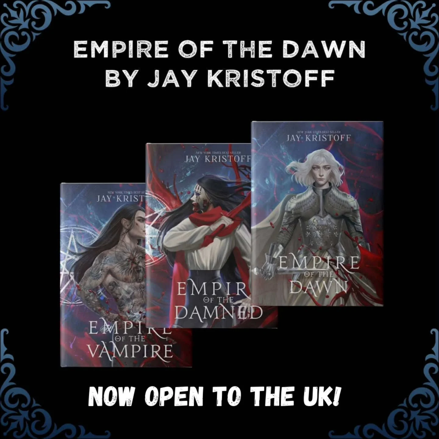 🌟📚 Exciting News for Our UK Friends! 📚🌟 

We&rsquo;re thrilled to announce that our exclusive edition of *Empire of the Dawn* #eotd is now available for you! 🇬🇧✨ 

Choose between the full box set or just the stunning dust jacket&mdash;both opti
