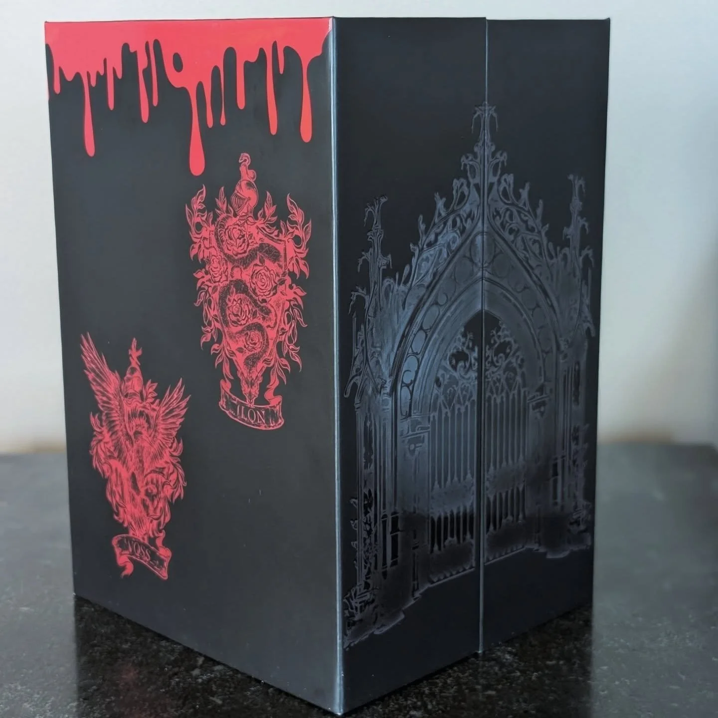 We have a VERY exciting update to share with everyone who is anxiously awaiting our edition of Empire of the Dawn...
Our beautiful slipcase sample is IN and after many, many months of working on this bad boy, we are THRILLED at how it turned out. 
Fe