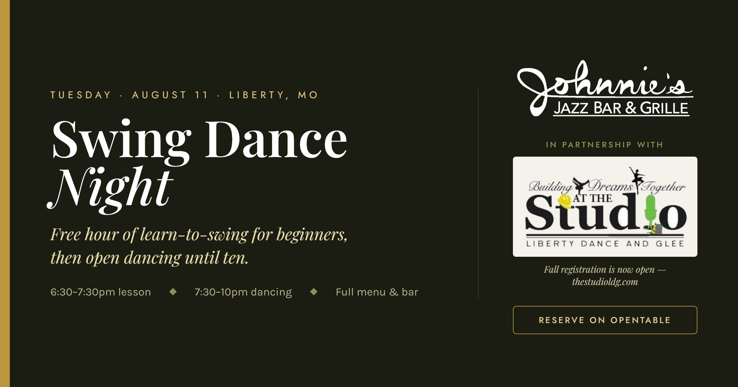Swing Dance Night with The Studio Liberty Dance &amp; Glee      