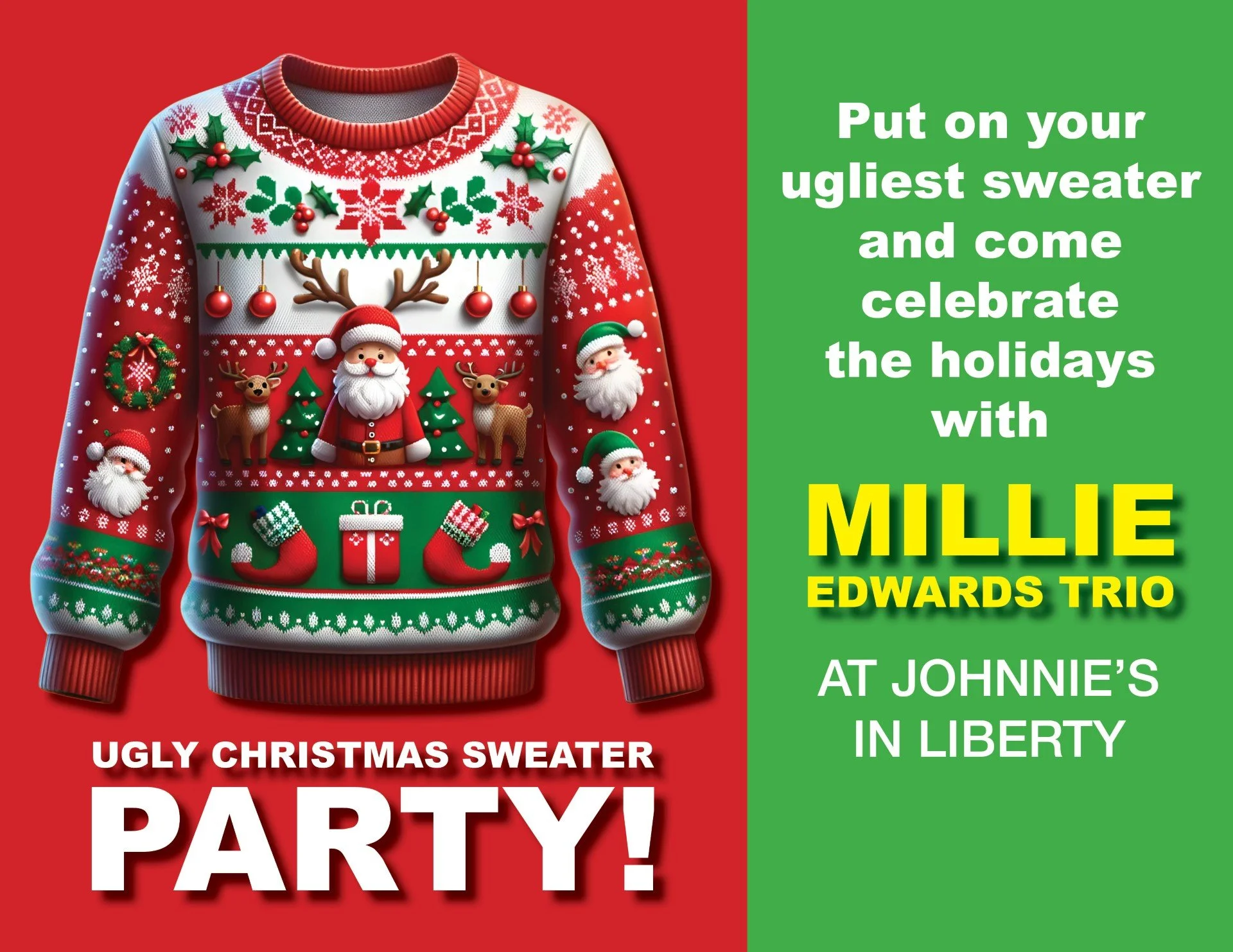 Millie Edwards Trio - Ugly Christmas Sweater Contest!         