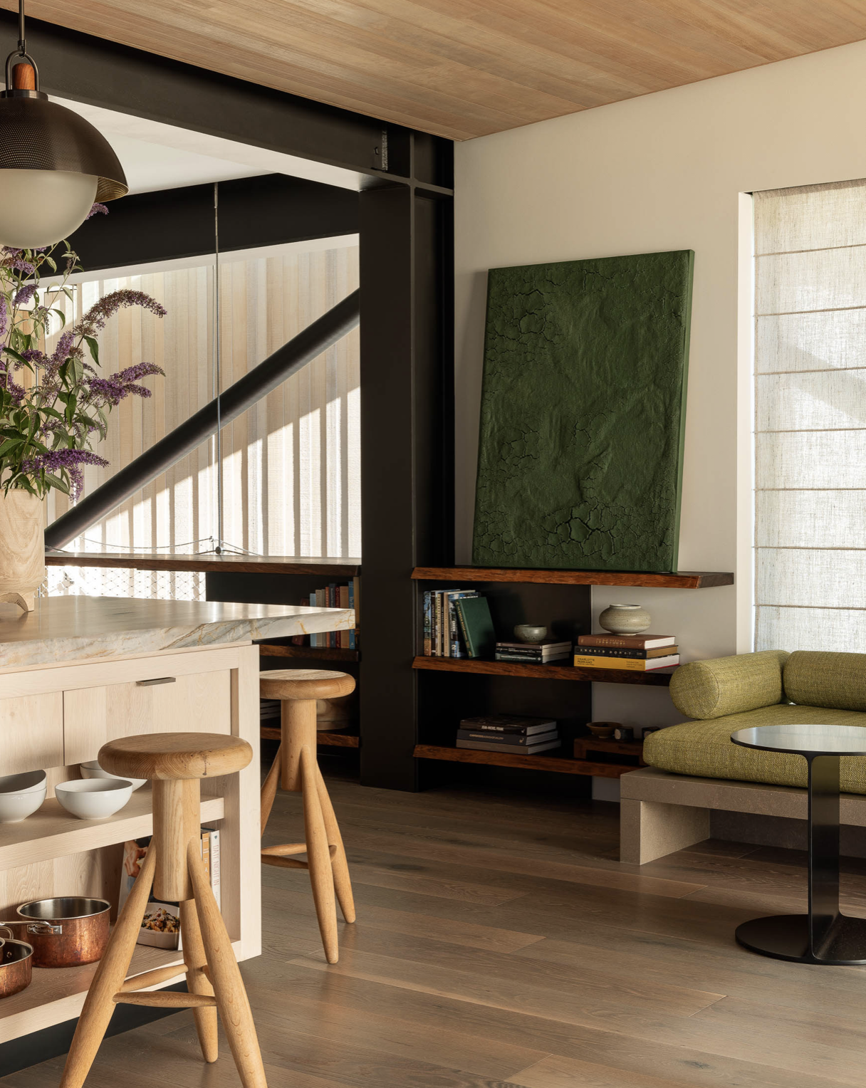  Mixed Media Acrylic on Canvas, Green Matte  Design: Lucas Interiors  Photo: Haris Kenjar 