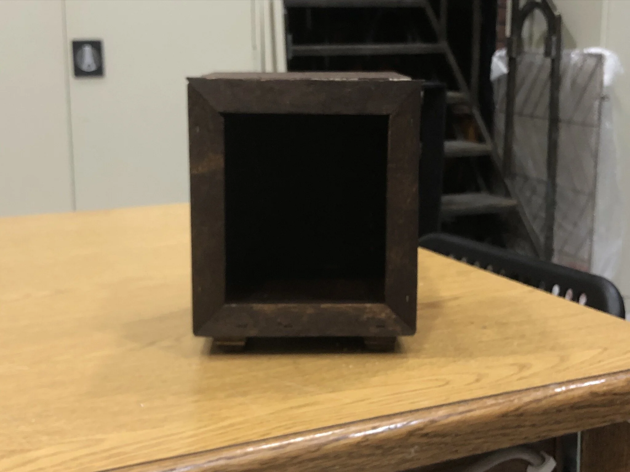  Weathered the wood by beating it with a chain, then stained it all before assembly.  