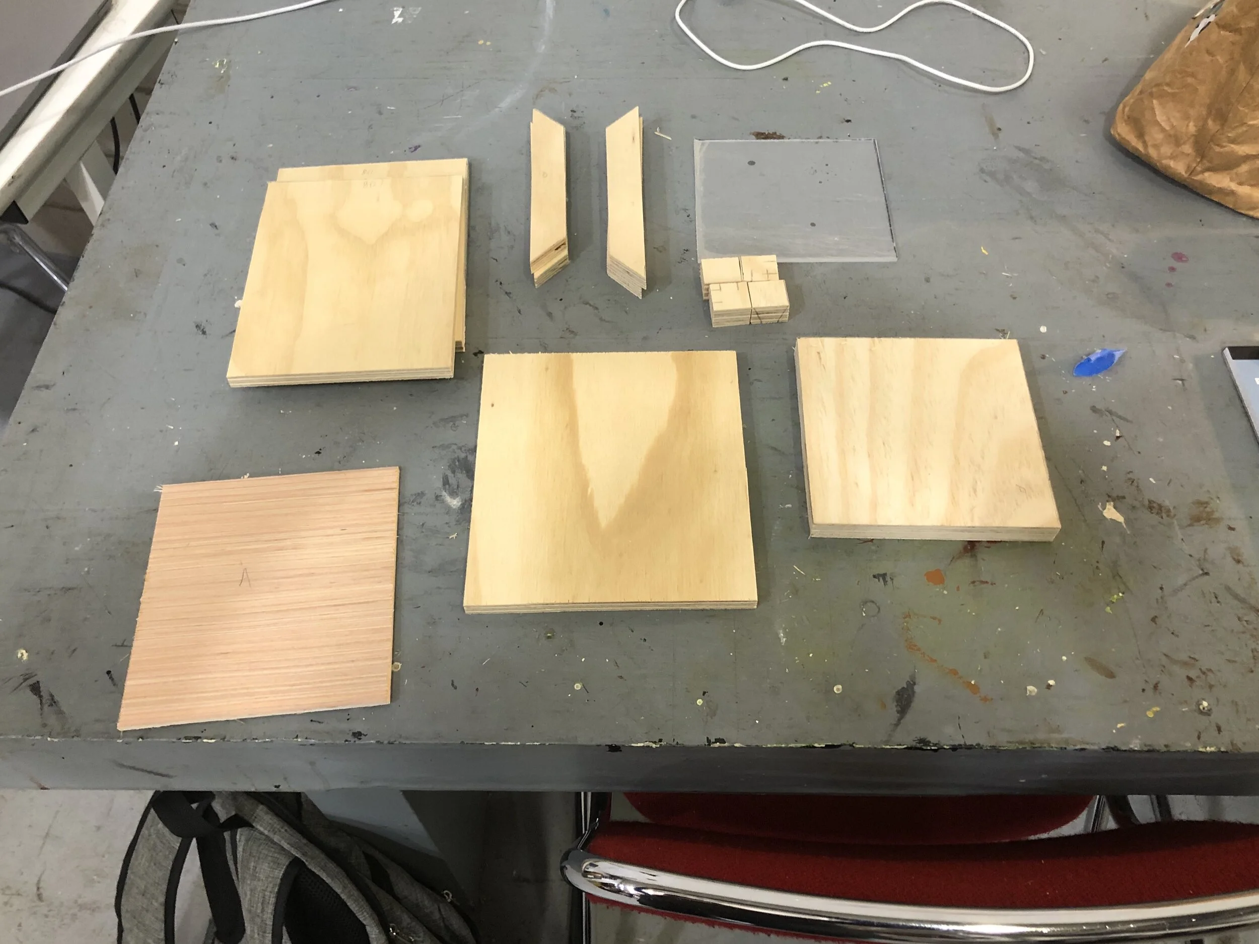  All the pieces laid out. 