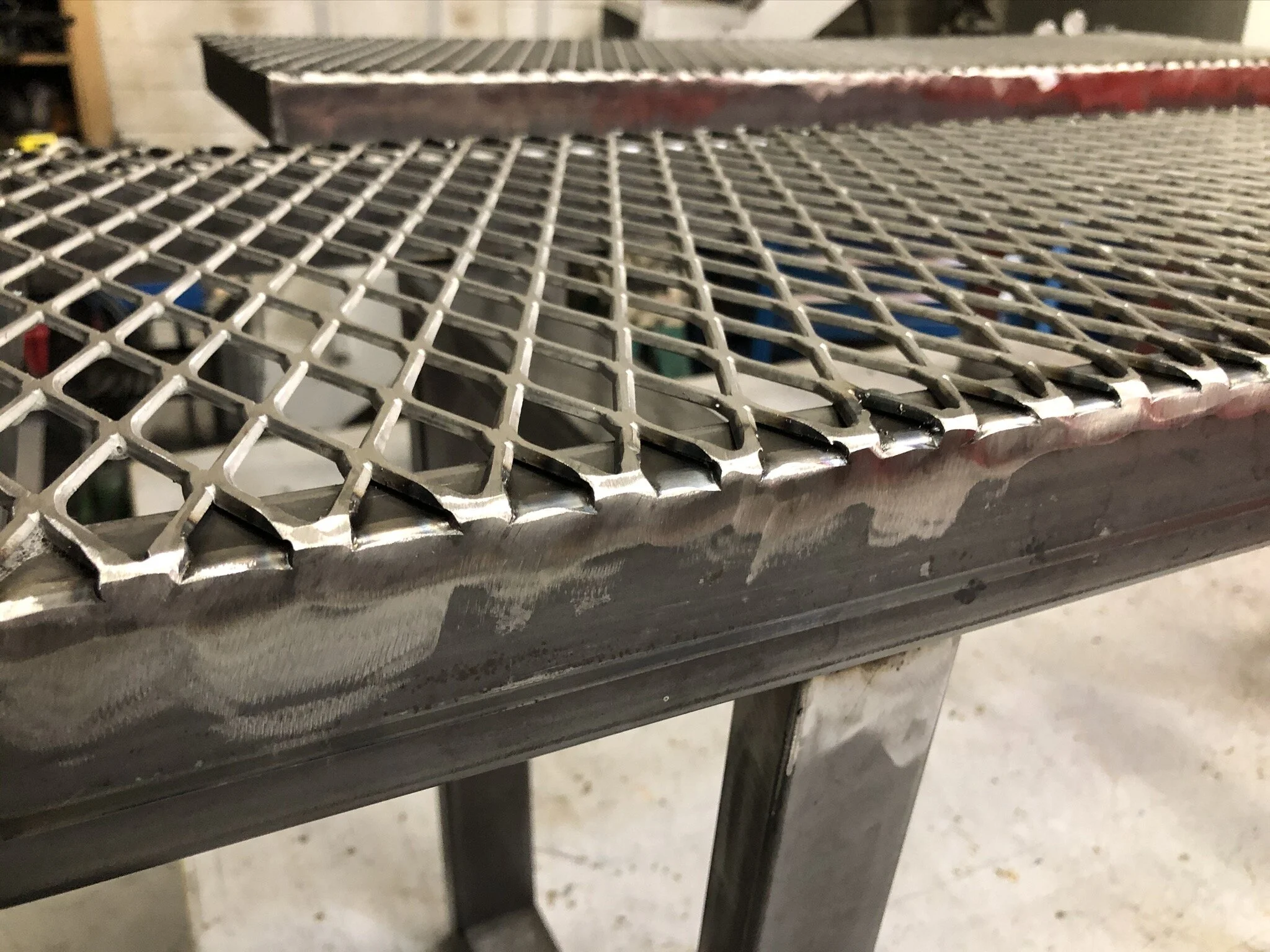  Welded and ground flush. 