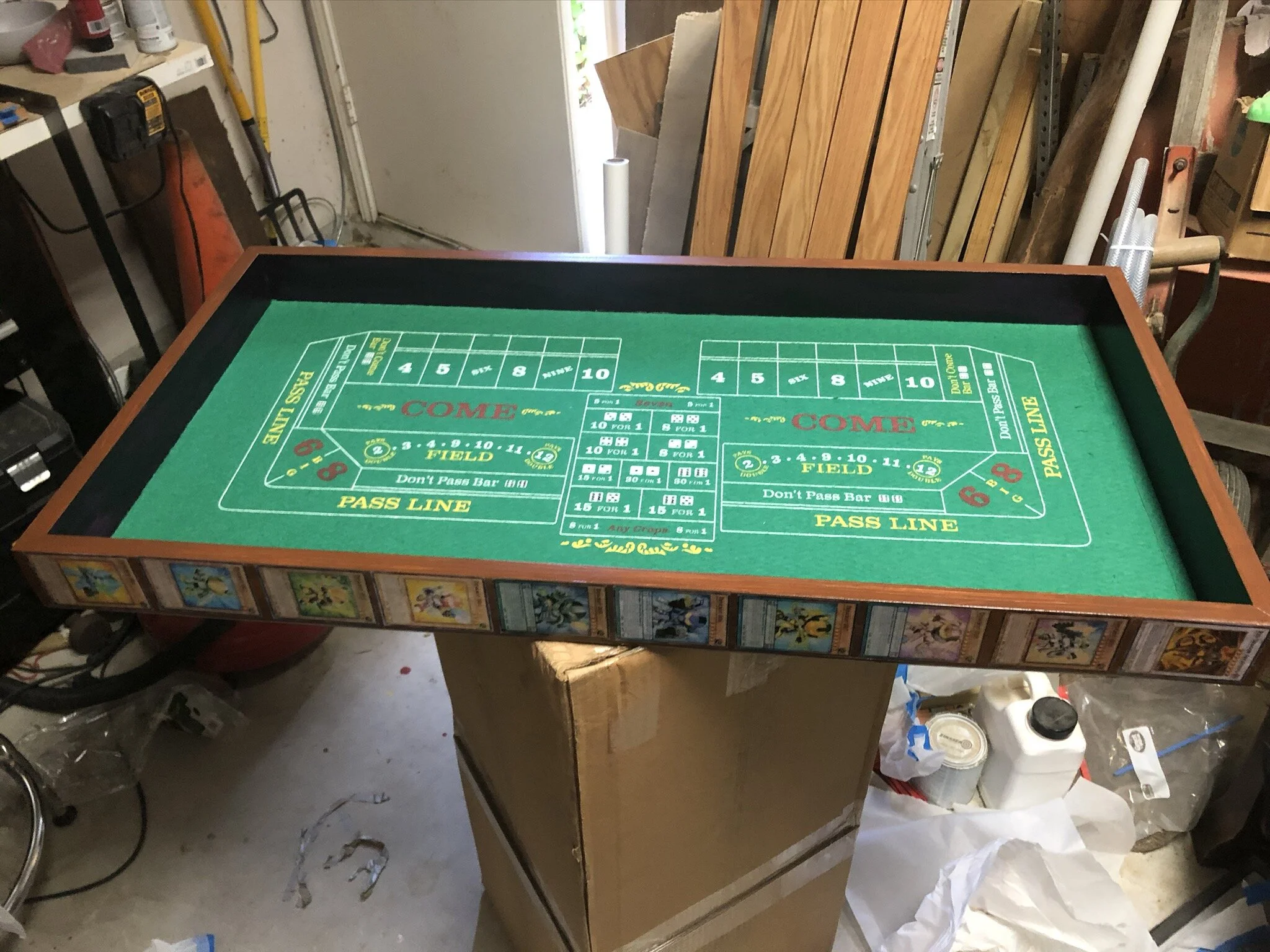  The last part was to simply glue the mat into place. Which was easier said than done, because where I bought the mat from did not print it centered or cut it squared.  