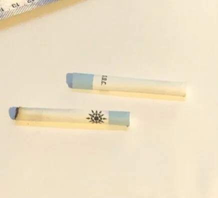  Created SDC branded cigarettes with the multi-colored filters referencing different types of dust. 