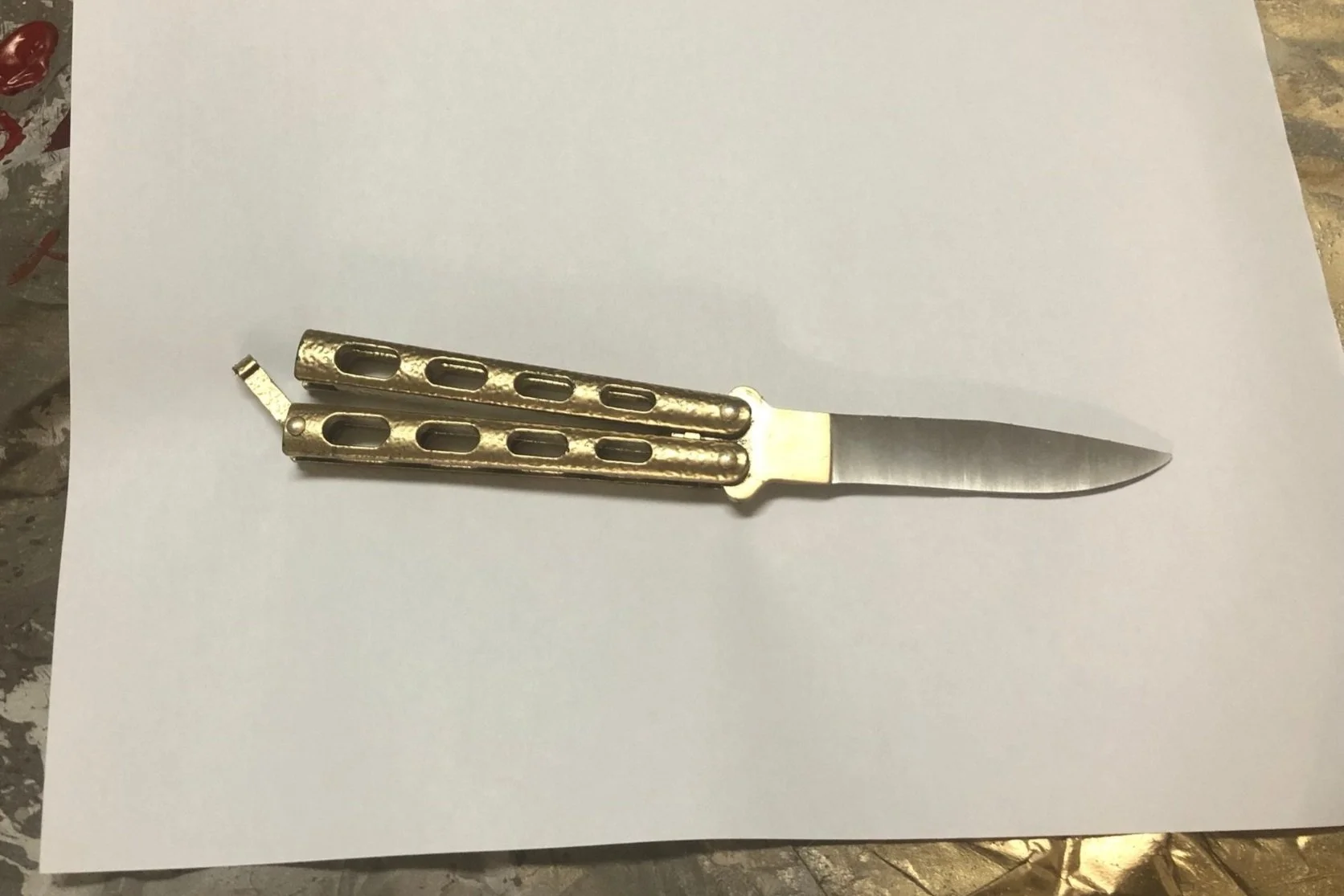  Repainted gold, and dulled to make it actor safe.  