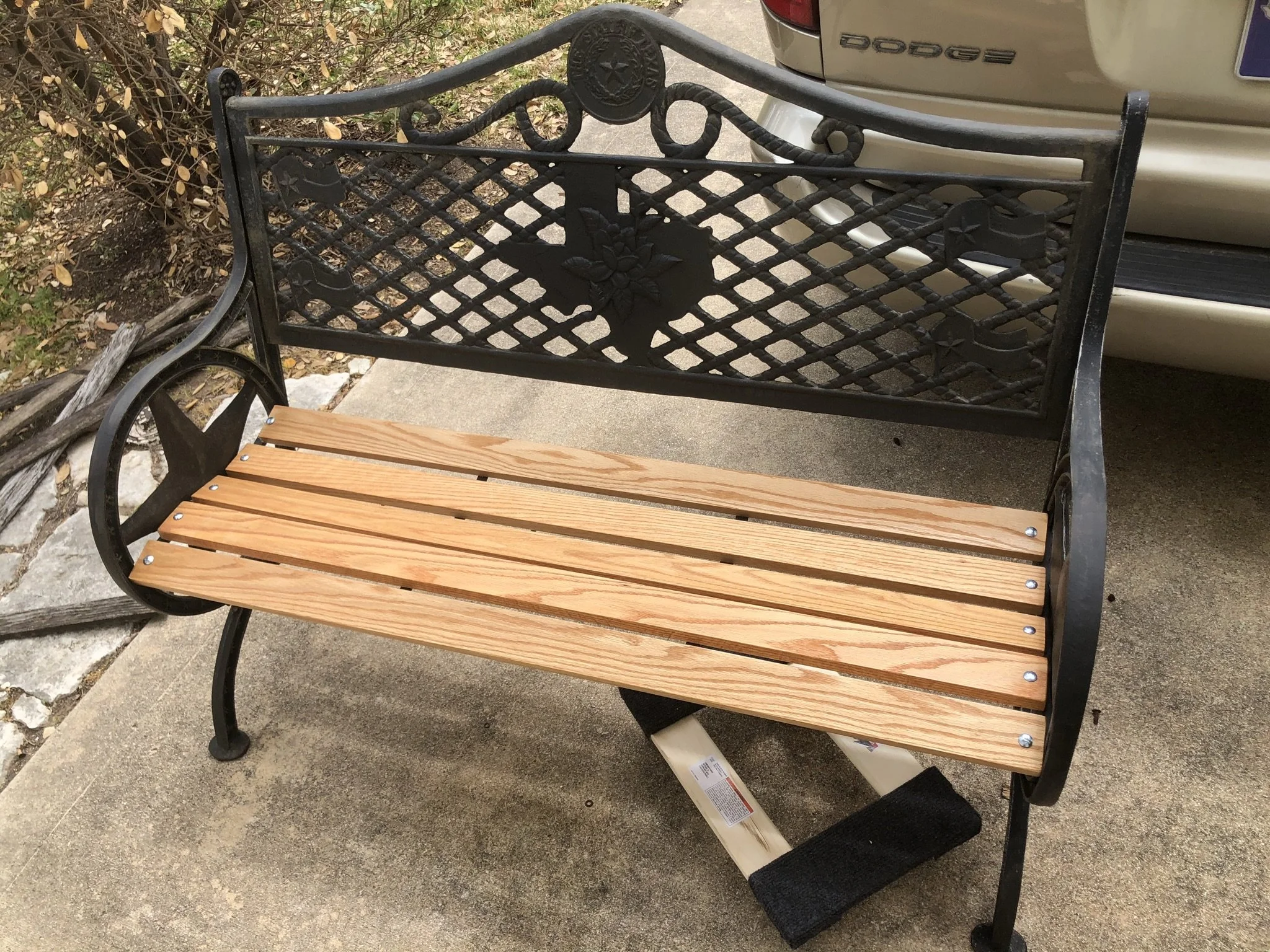  Replaced the wood and rusted hardware cleaned the chipped painted and rusted areas before repainting it. 