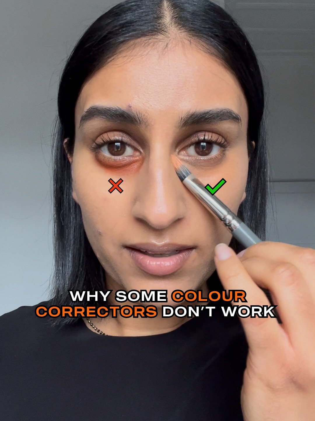 ➡️ SWIPE if your colour corrector makes your under eyes look ashy or is hard to blend 🥲🧡 

After almost 2 decades as a makeup artist, I know exactly which correctors work for all shades of South Asian skin.

I show you what corrector to use (includ