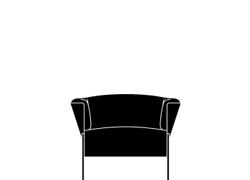    The Omnia armchair translates the collection’s sculptural calm into a singular seat. Its convex-concave shell gently guides posture, while the plush cushion invites prolonged comfort. The form is compact yet expressive, ideal for reading corners, 
