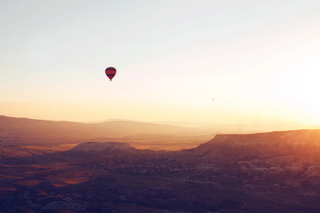 Hot air ballooning over Dartmoor
