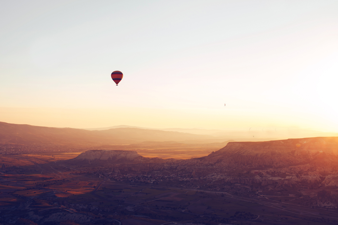 Hot air ballooning over Dartmoor
