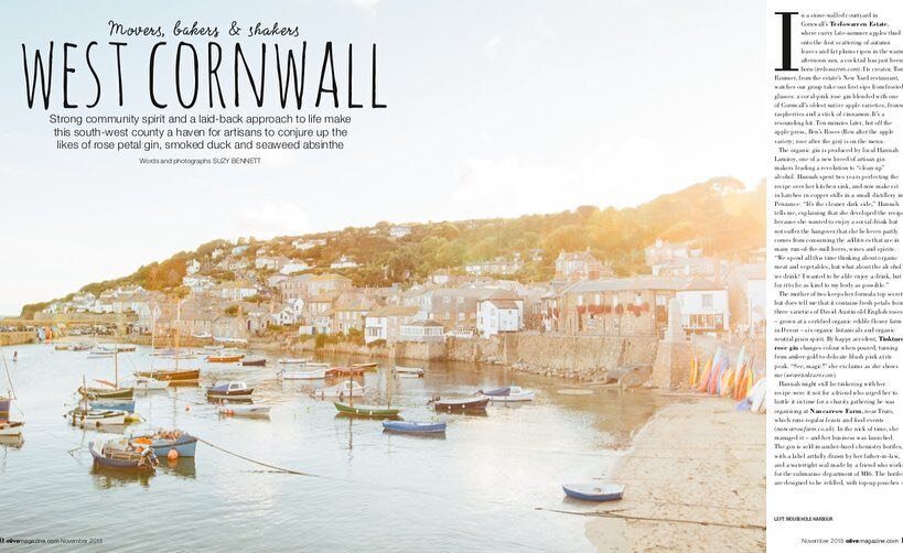 Just out in the November @olivemagazine, my feature about Penzance&rsquo;s fabulous food community, with @tinkture @pocketfulofstones @wild_smoked @chapelhousepz @polgoon_vineyard @stevensonnewlyn @artistresidence and @newyardrestaurant. Also thanks 