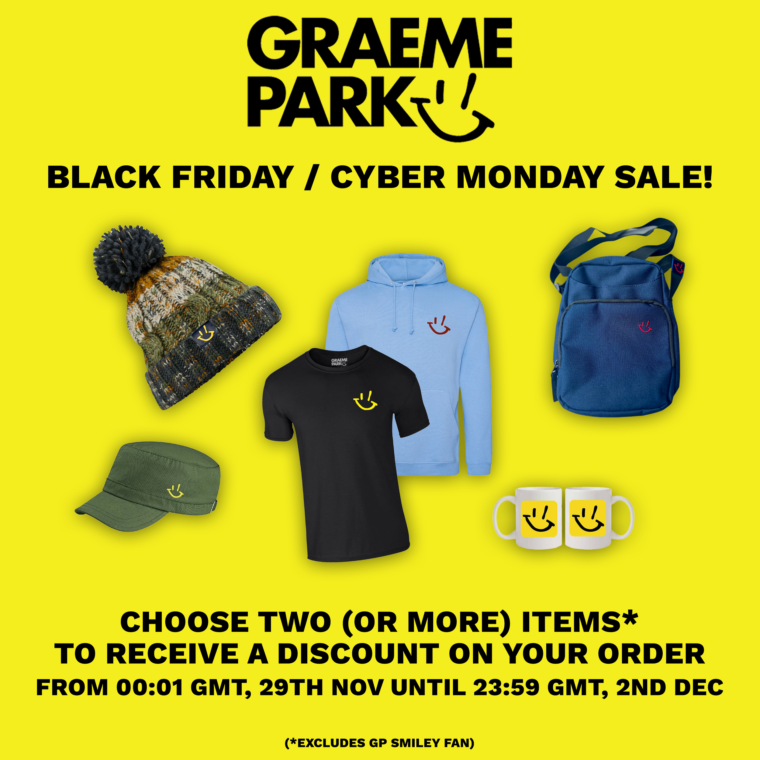 THE GP SMILEY BLACK FRIDAY/CYBER MONDAY DISCOUNT IS HERE!
