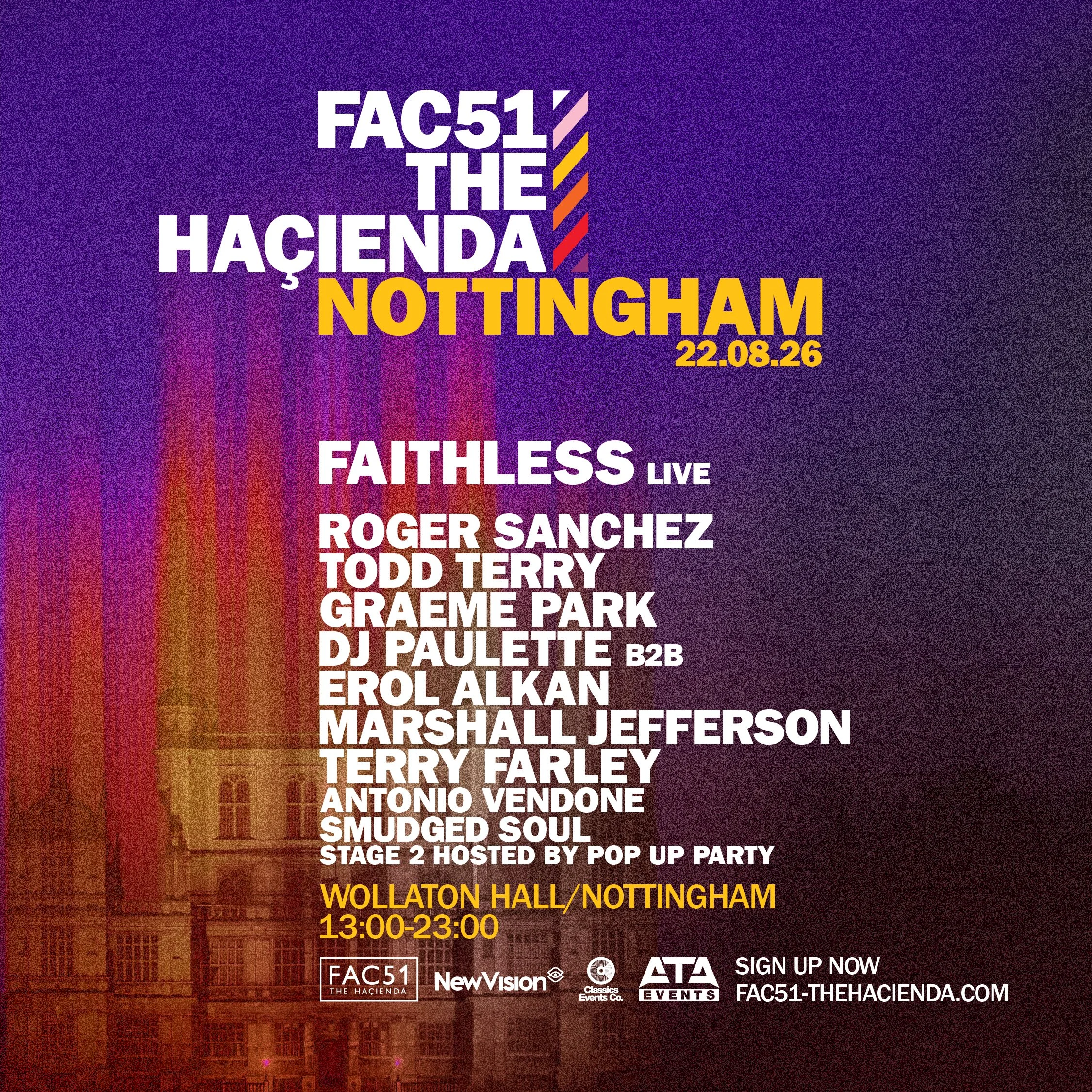 FAC51 THE HAÇIENDA @ WOLLATON HALL/NOTTINGHAM