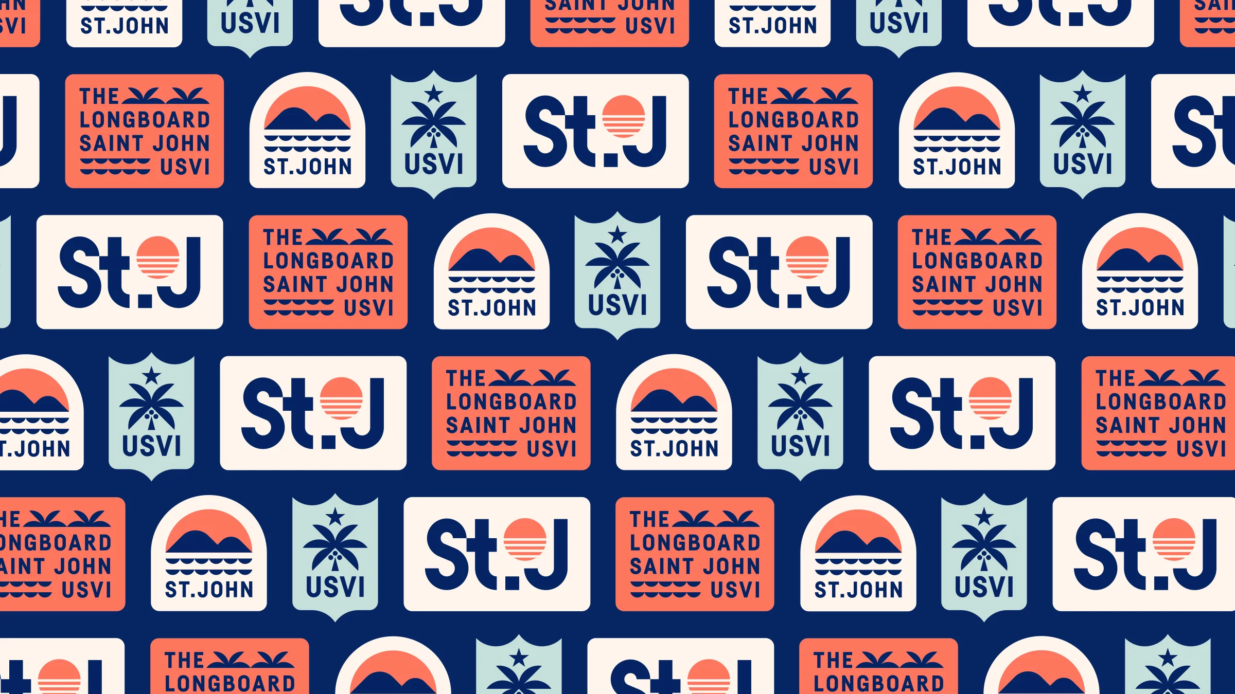 The Longboard Saint John USVI Stickers