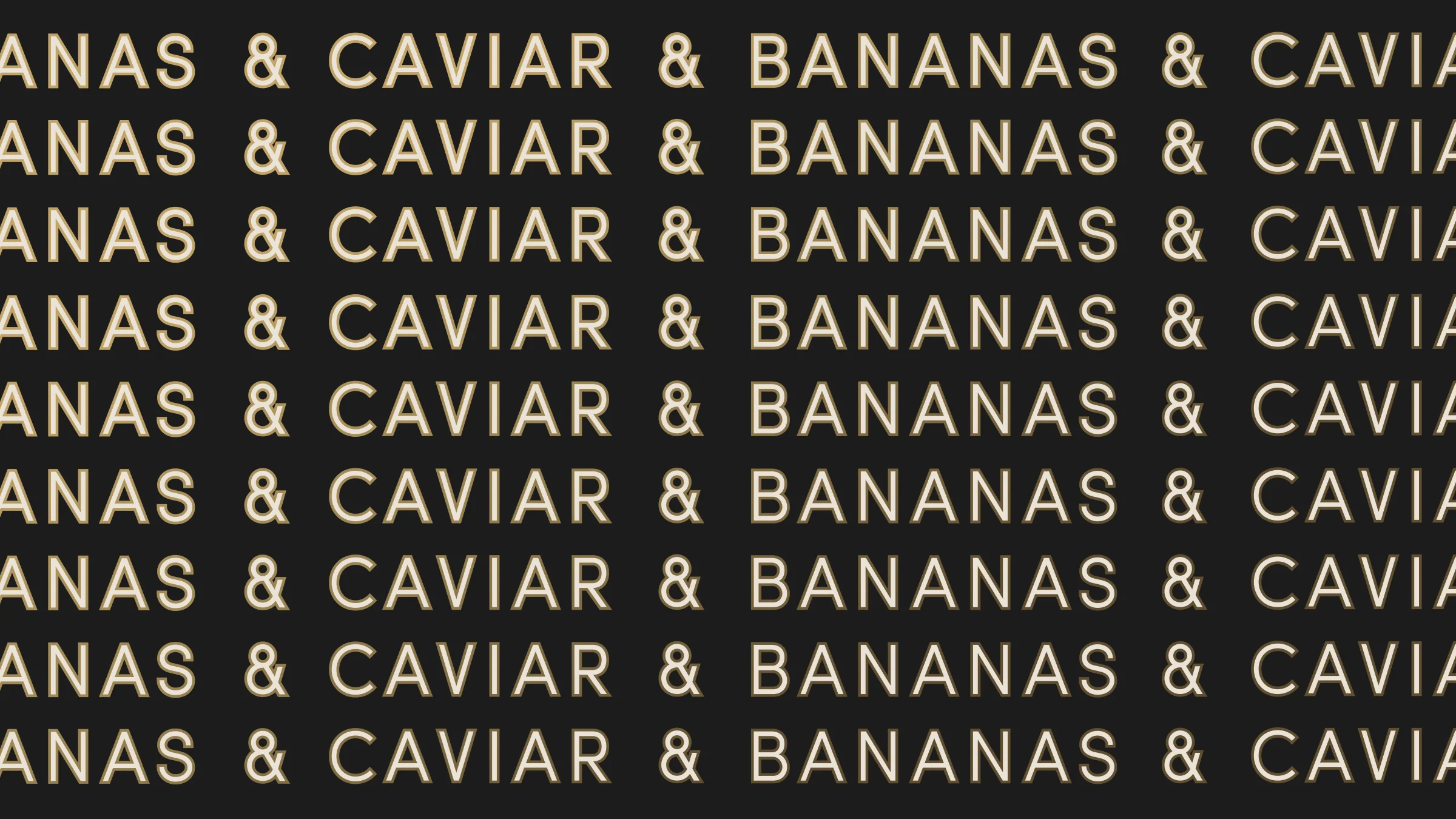 Caviar & Bananas Repeated Logo