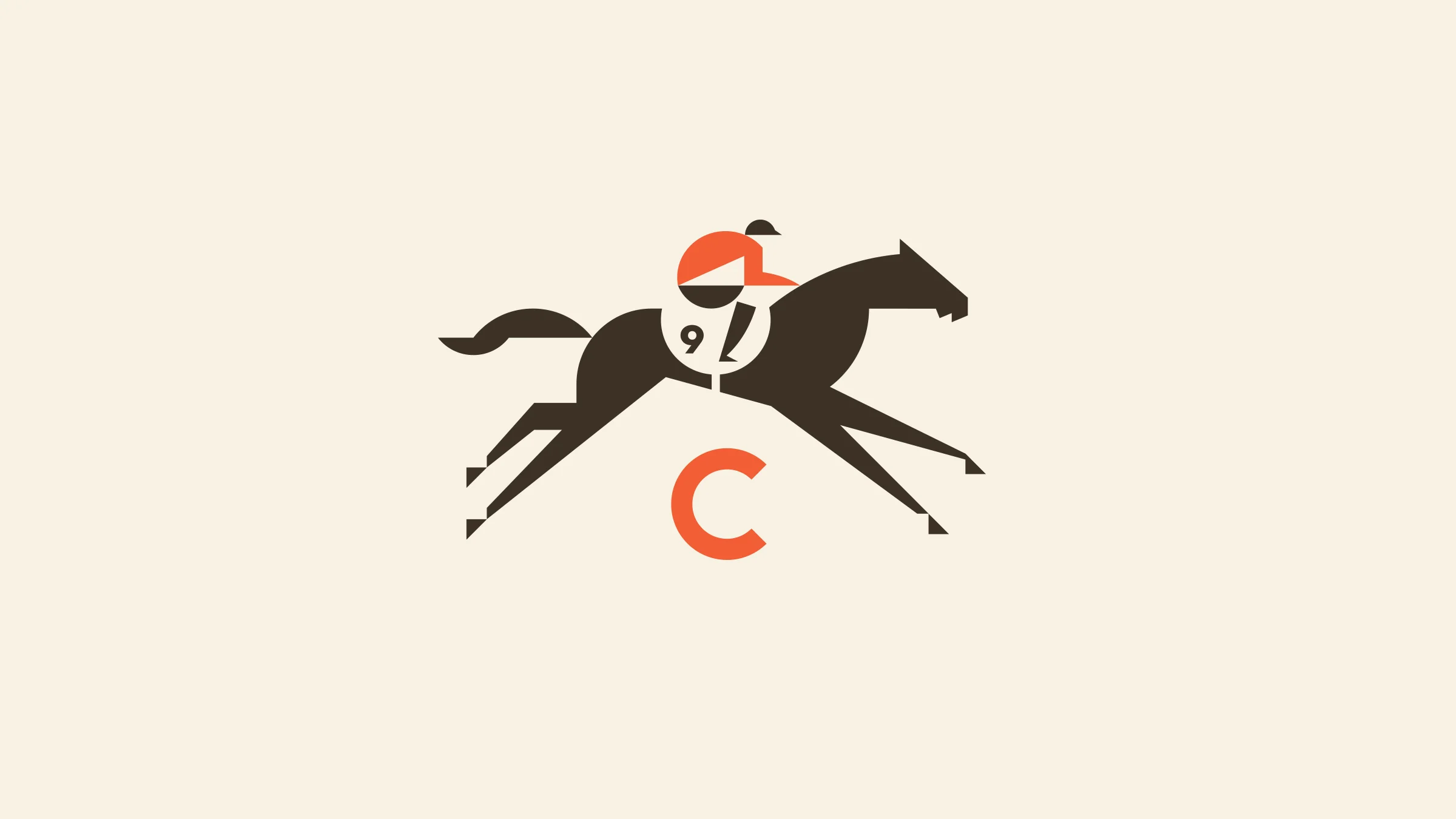 Calhoun’s Bluffton Racehorse and Jockey Logo