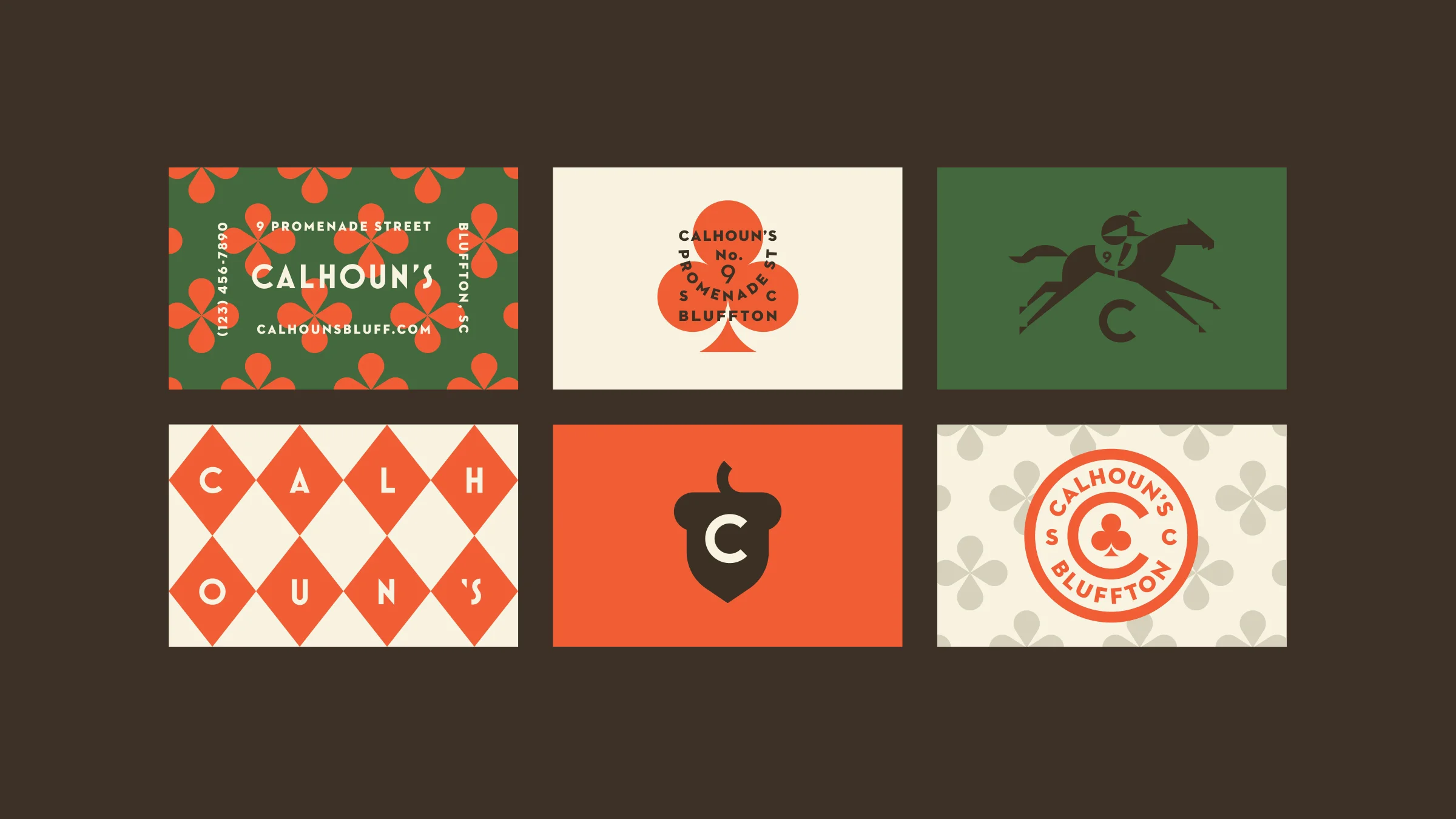 Calhoun’s Bluffton Business Card Designs