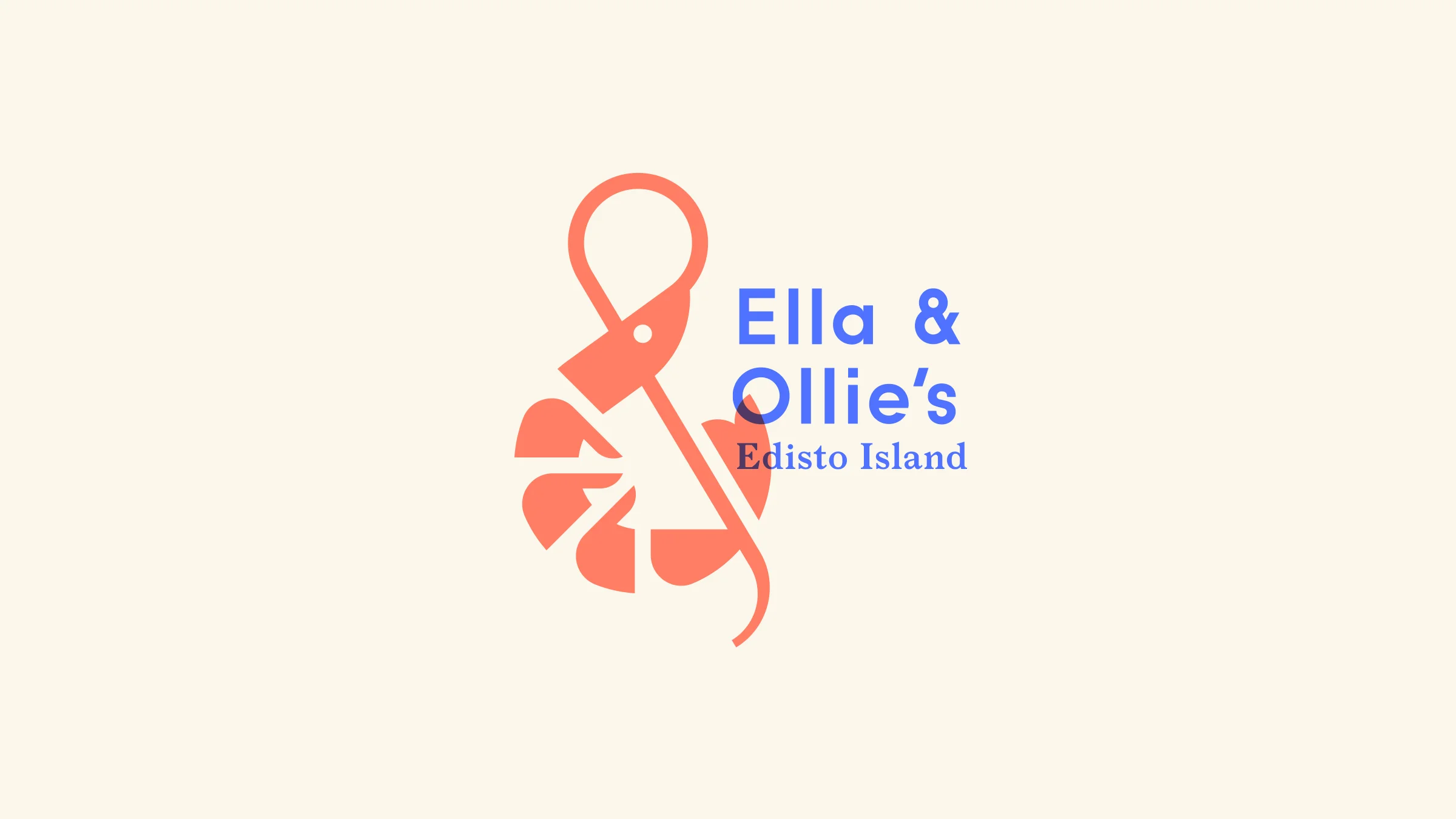 Ella & Ollie’s Shrimp Ampersand Logo