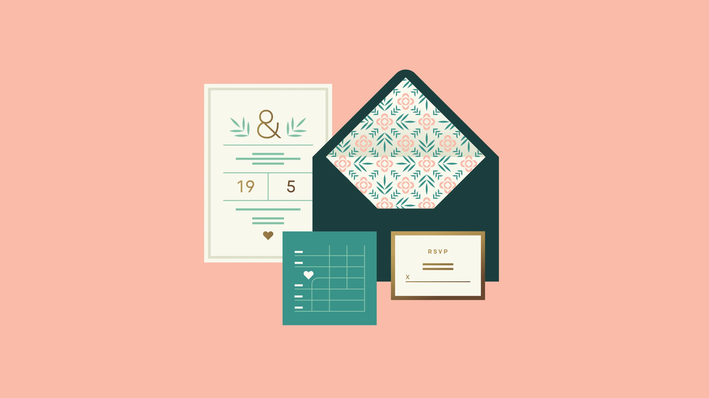 Wedding Invitation Suite Illustration