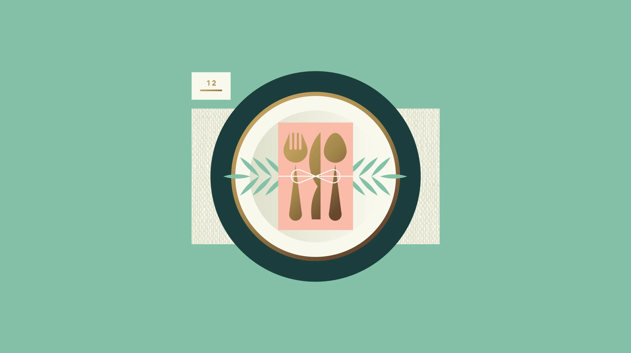 Wedding Place Setting Illustration