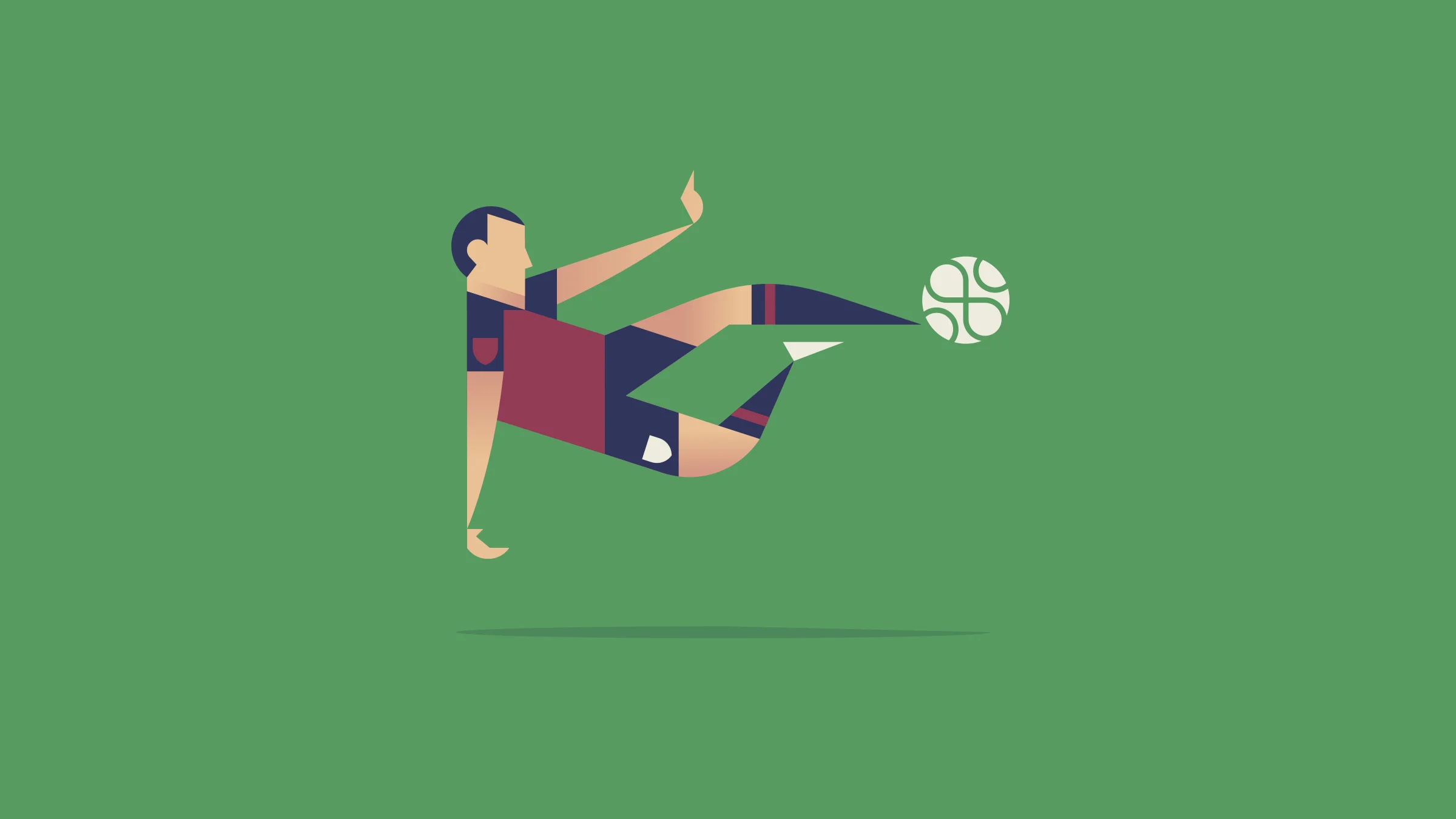 Apple Soccer Football Illustration