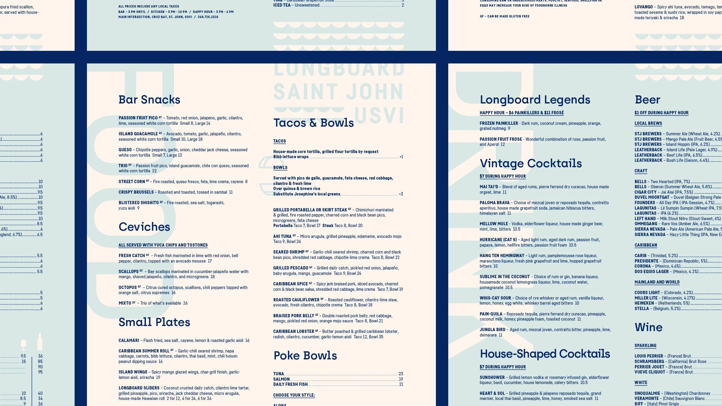 The Longboard Menus