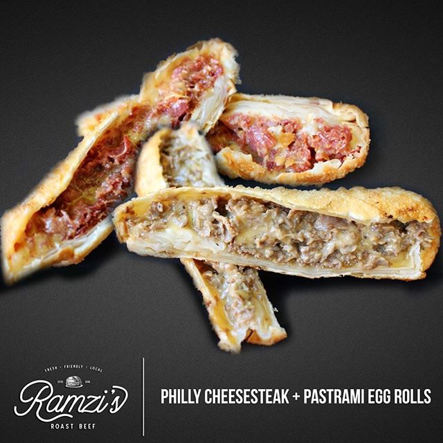 Our New Homemade Philly Cheesesteak + Pastrami Egg Rolls, yes please! 🤤