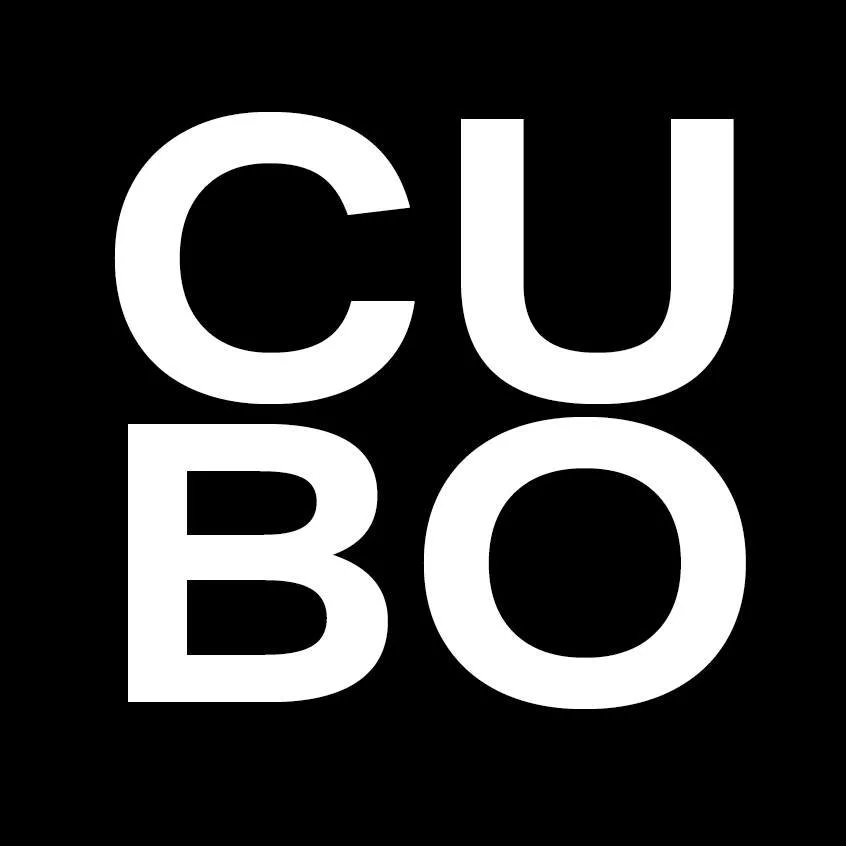 Black background with the white letters 'CU BO' arranged in a grid pattern.