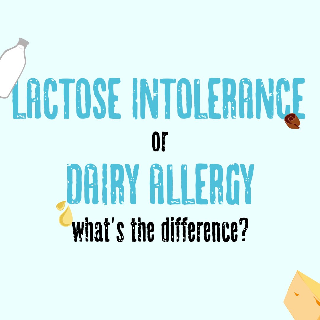 Lactose Intolerance and Dairy Allergies - yes, there's a difference&hellip;

A lactose intolerance is when the body can't properly digest the sugars found in milk, which can cause stomach pain, bloating gas and nausea. The symptoms from lactose intol