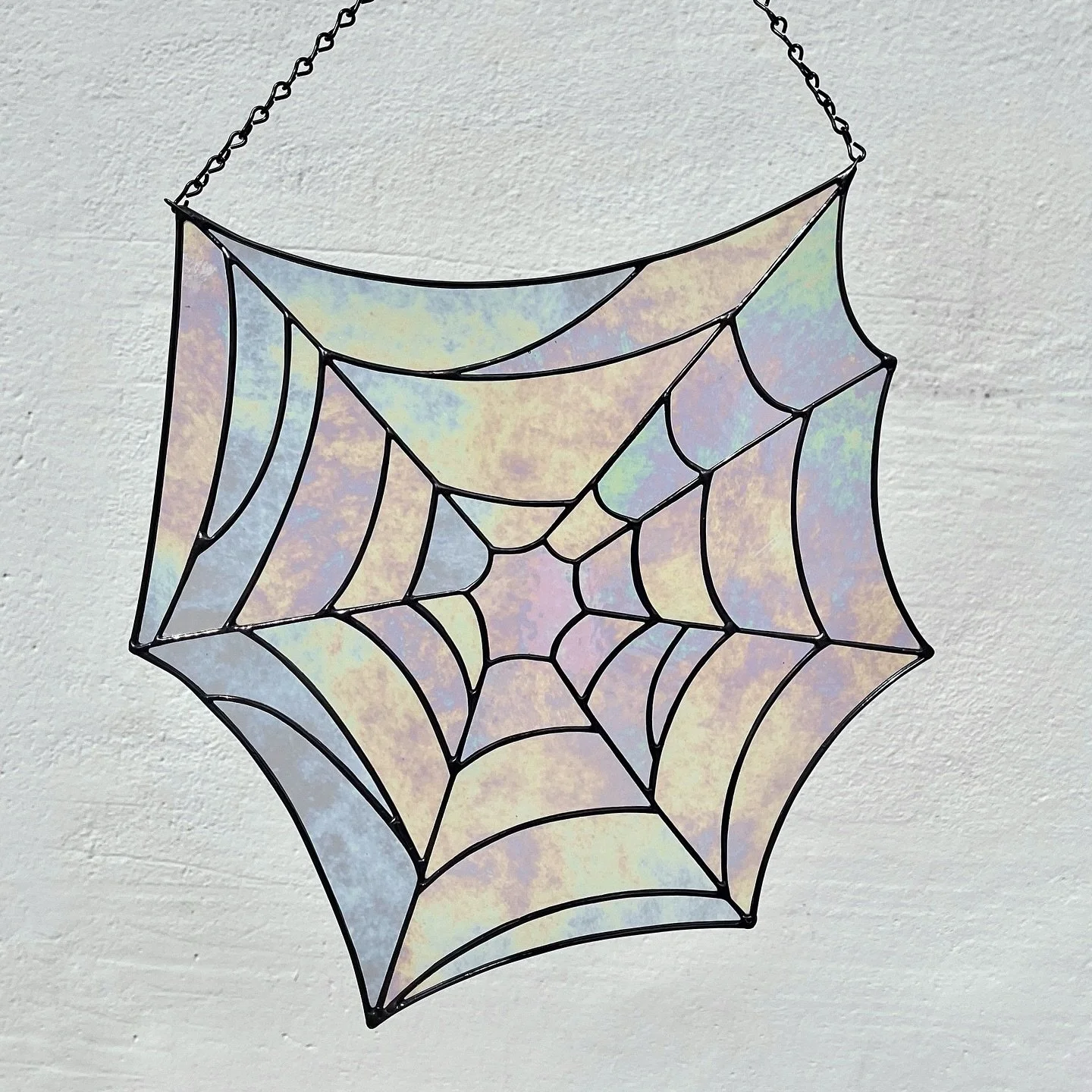 Trying to decide if I should make one of my big spiderwebs this year. 🤔 
#stainedglass #atlantastainedglass #halloween