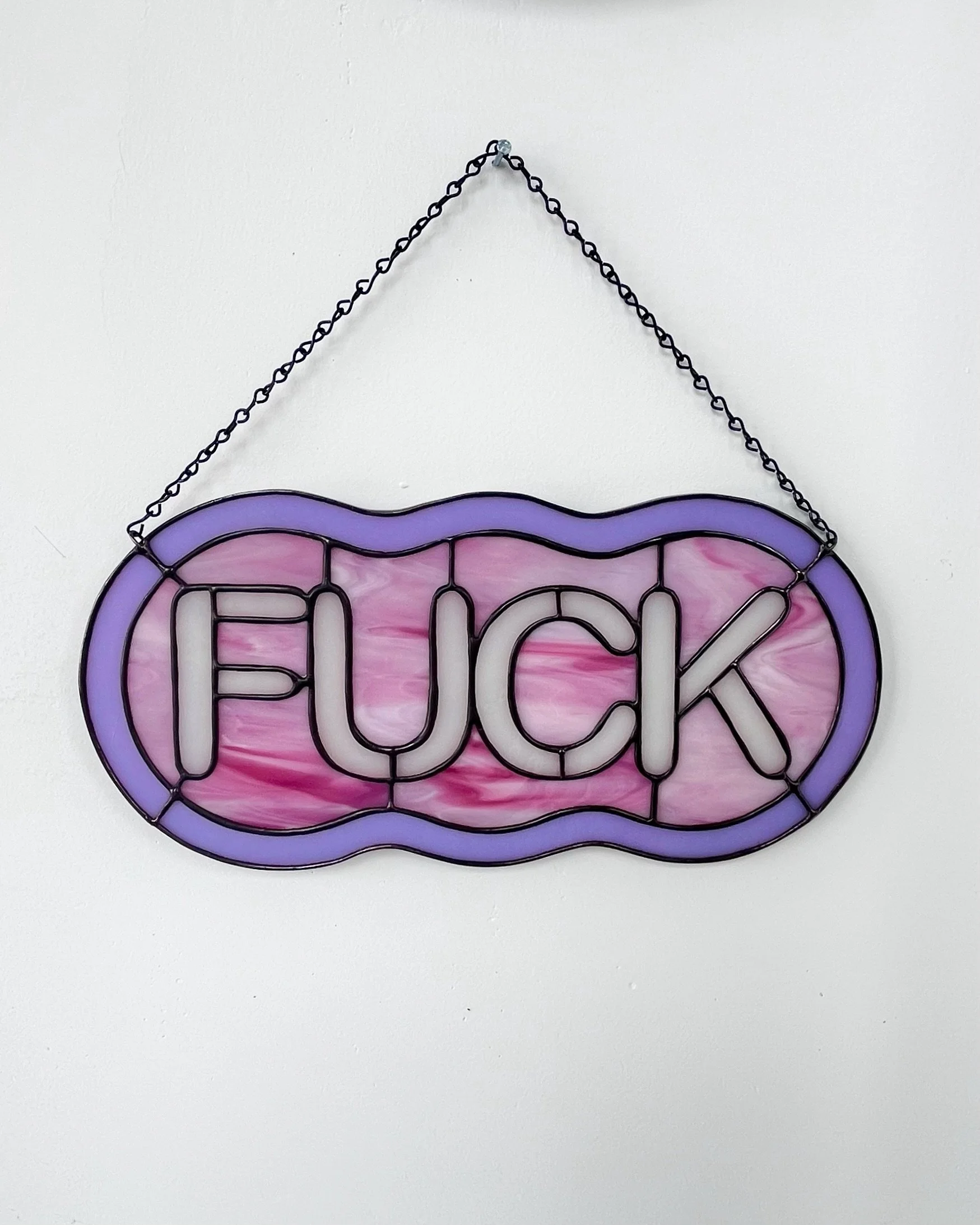 FUCK. Again.
I really really wanted to make the big Fuck Everything panel  in these colors but that seemed insane so I settled for the little wavy gal. I love her. I love you. I hate everything else. 😘 
This is for sale if ya want her. I&rsquo;d als