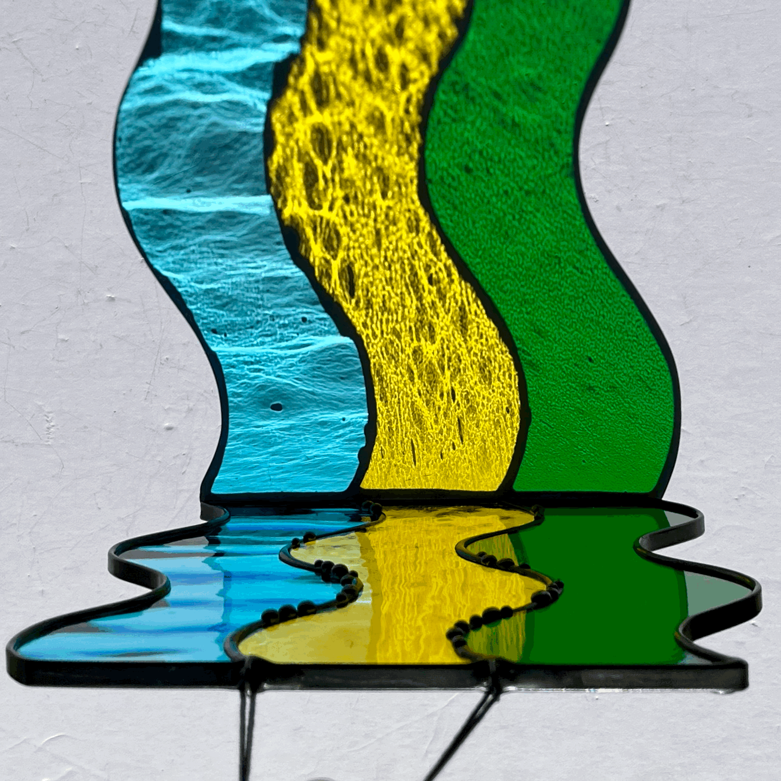 Daylight Glassworks Wavy Color Theory Suncatcher Stained Glass Made in Atlanta