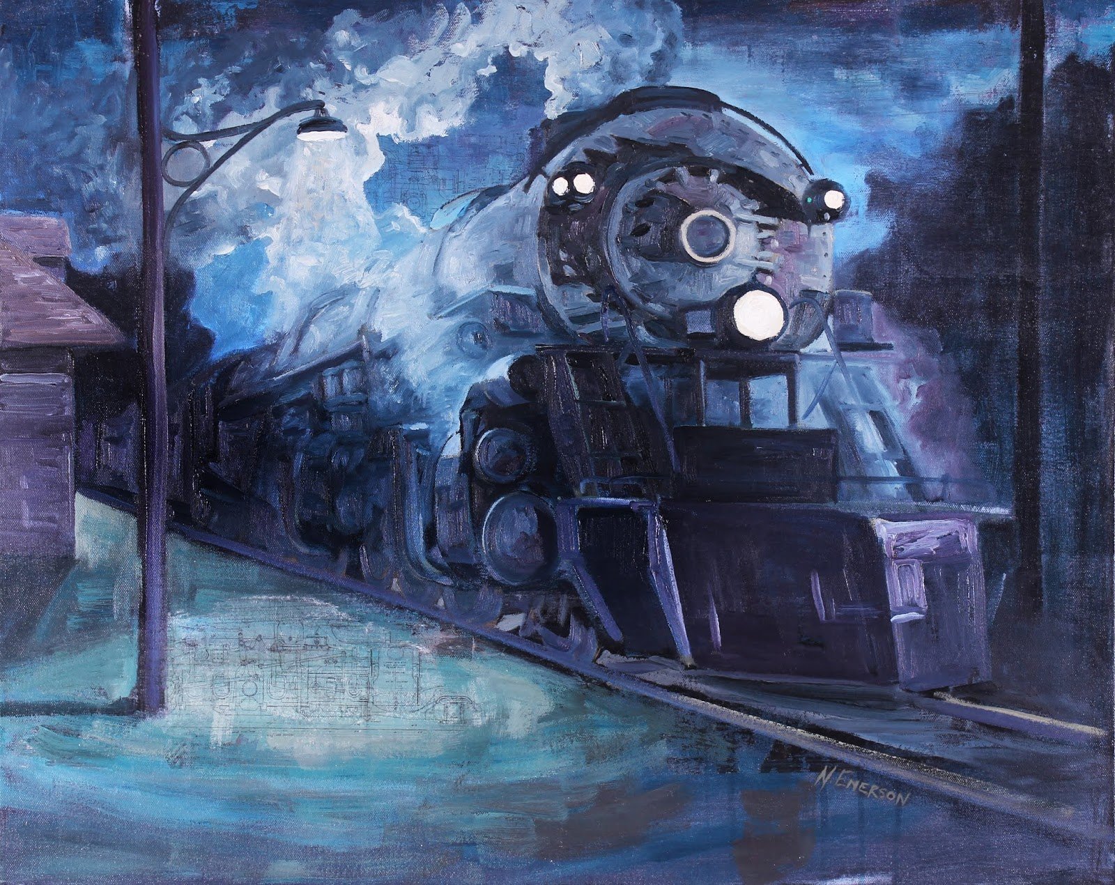 Night Train (Class A), (24"x30")