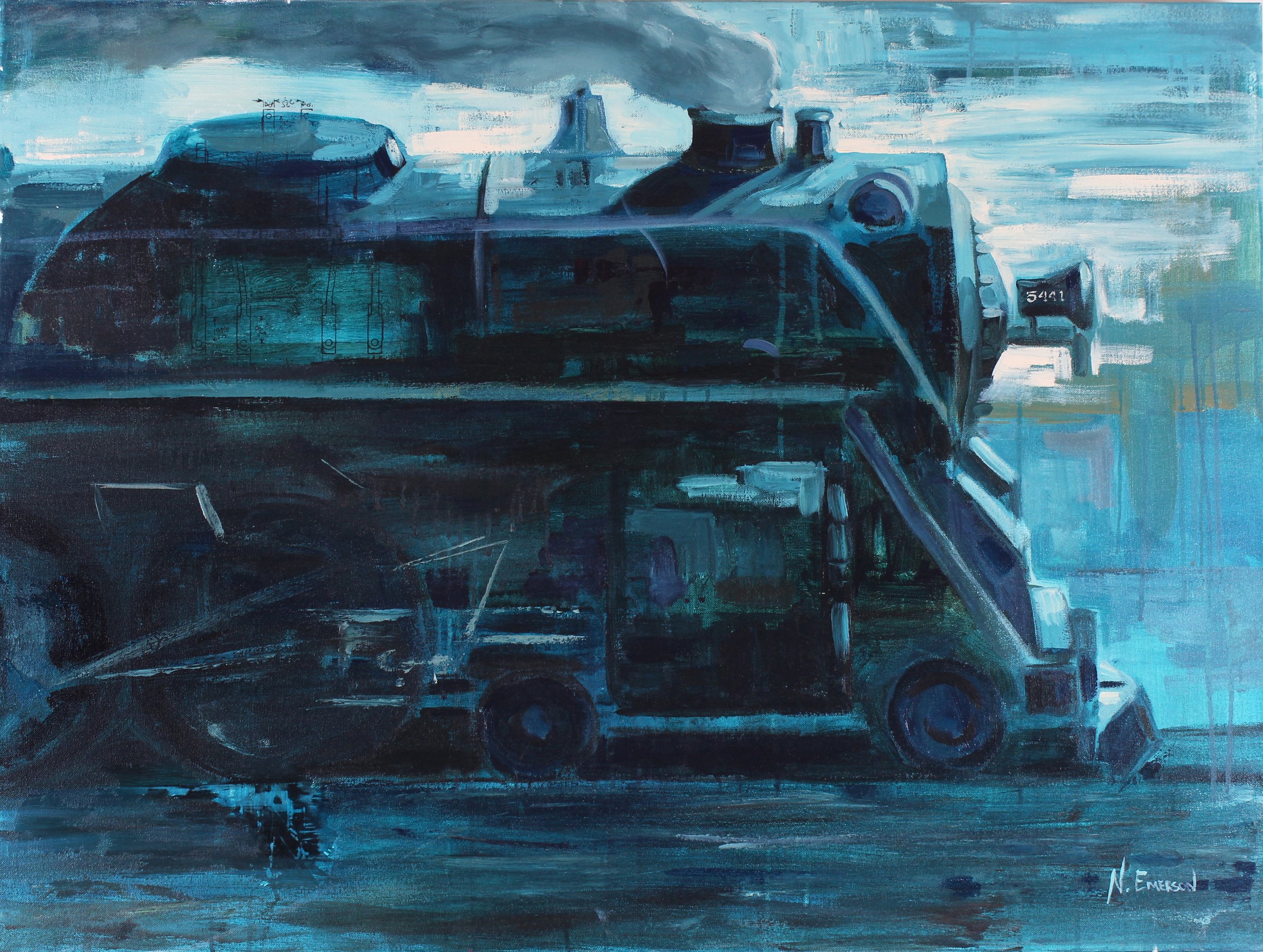 Hudson in Blue, (30"x40")