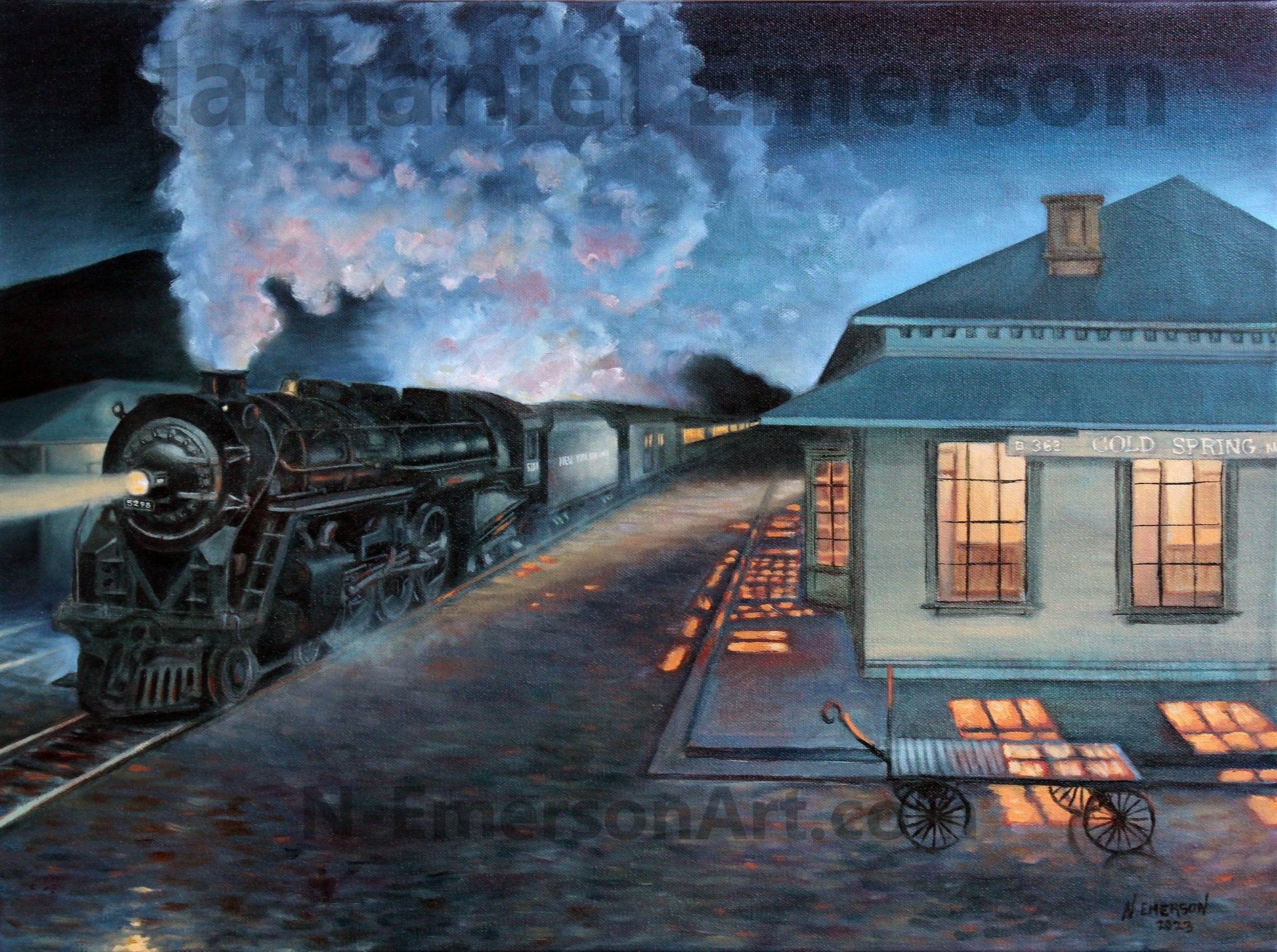 Hudson at Cold Spring (Southbound). (18"x24").